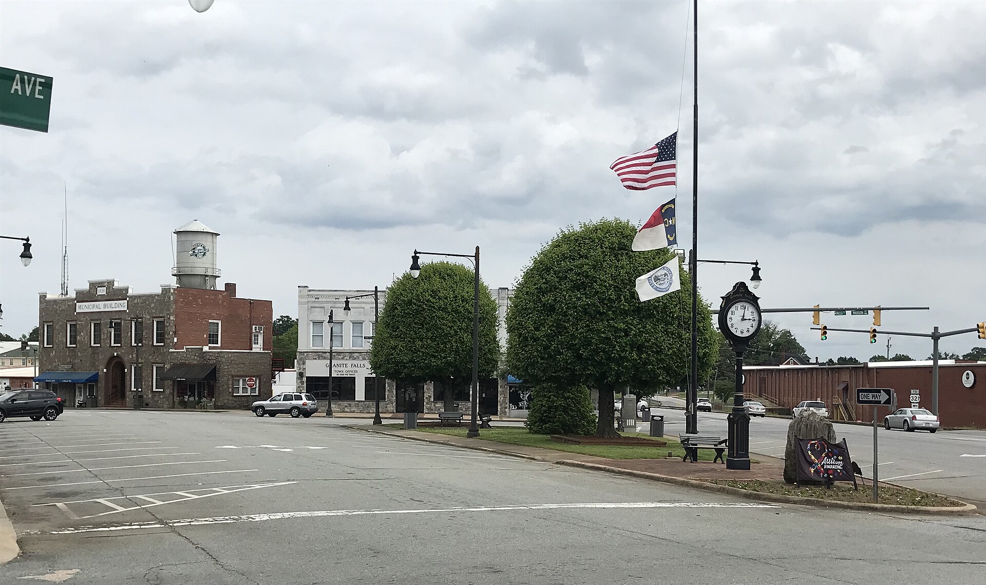 Granite Falls, North Carolina, as viewed facing southeast on Main Street