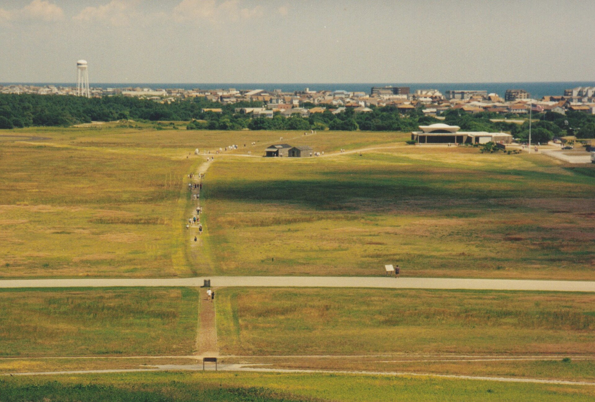 Kitty Hawk airfield and city in the background — North Carolina