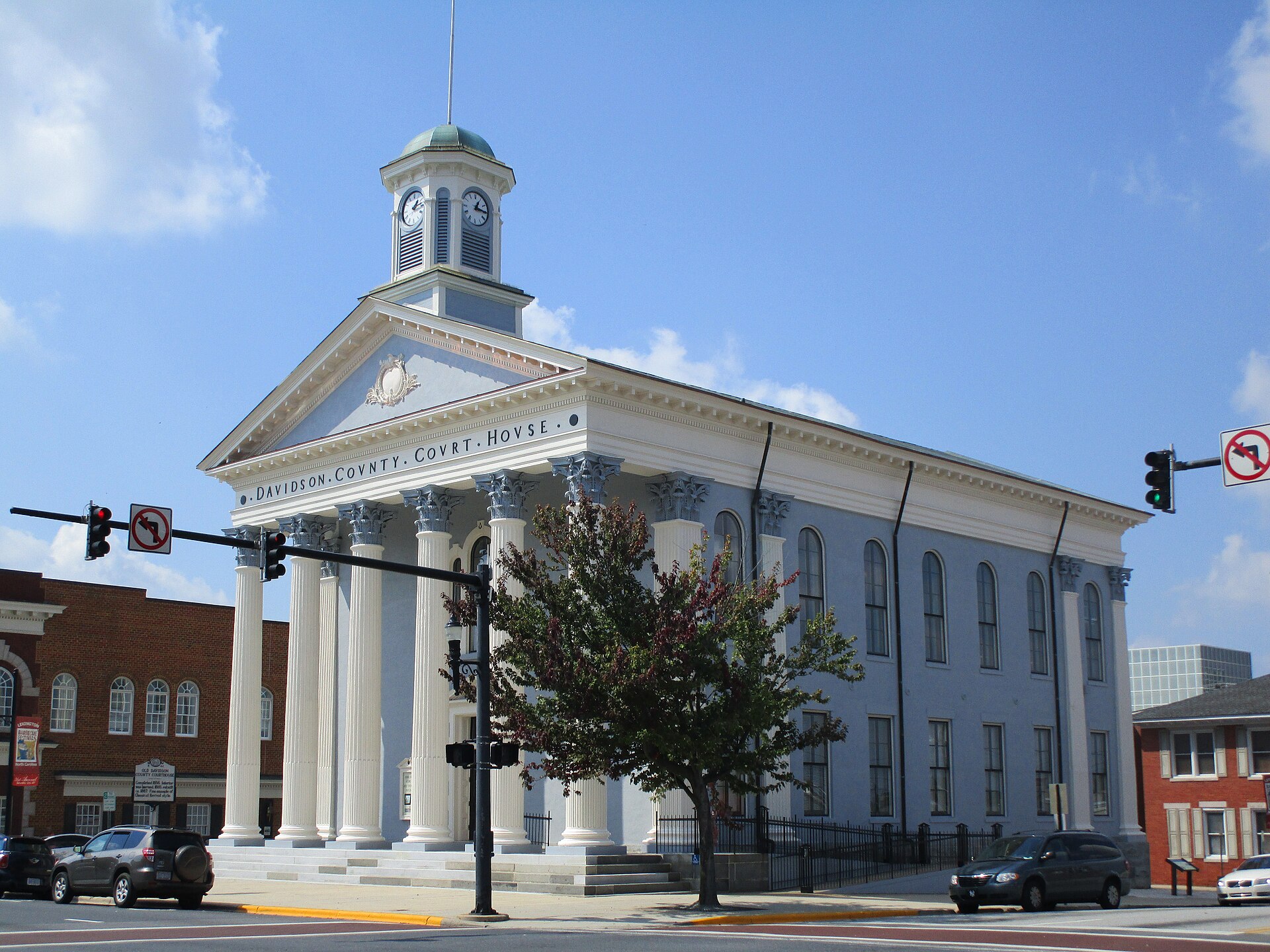 This photo was made upon completion of exterior restoration of this pre-Civil War building, which faces "the Square" in Lexington, North Carolina.
