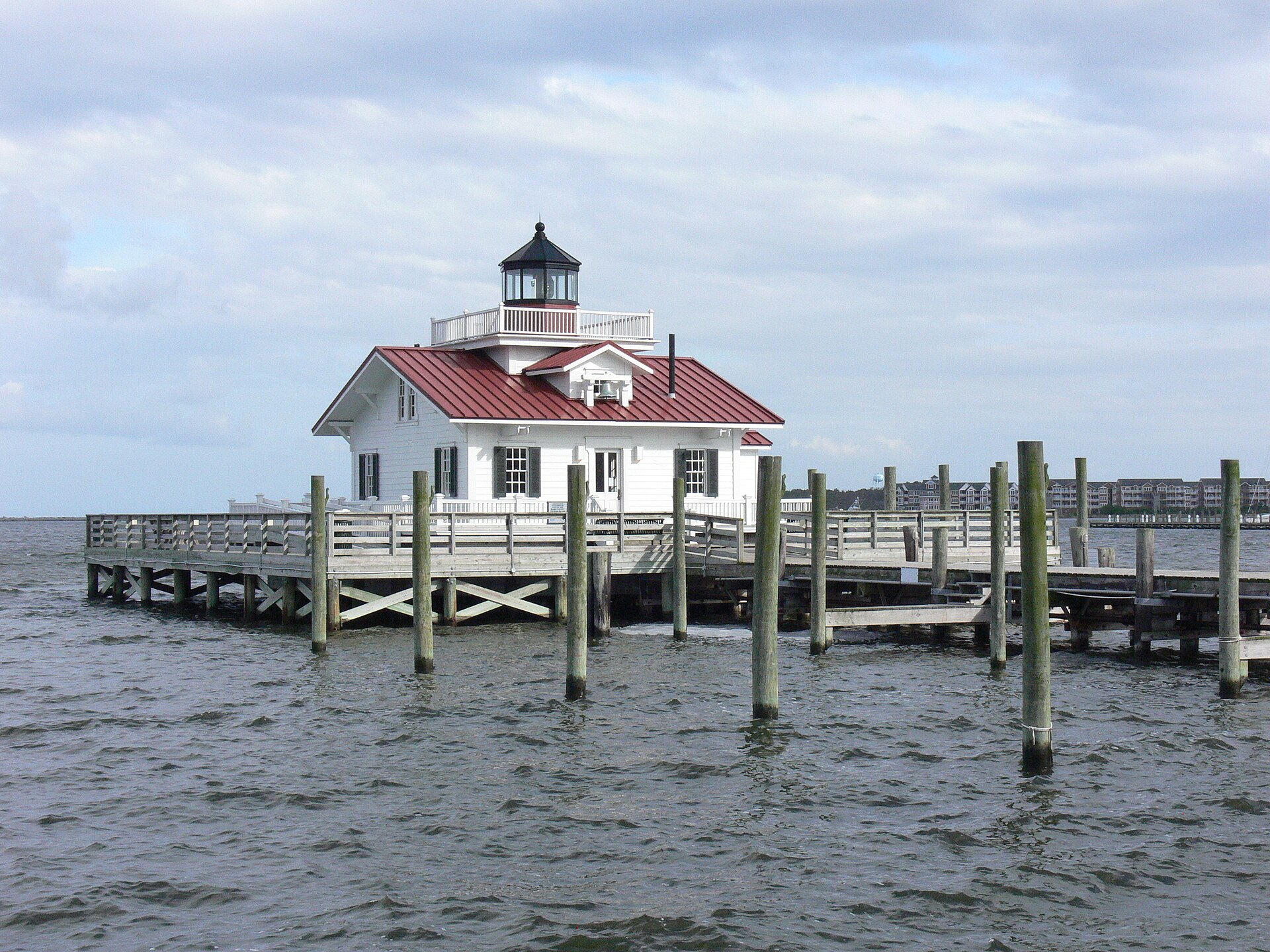 2004 replica of the original Roanoke Marshes Light, in Manteo, North Carolina.