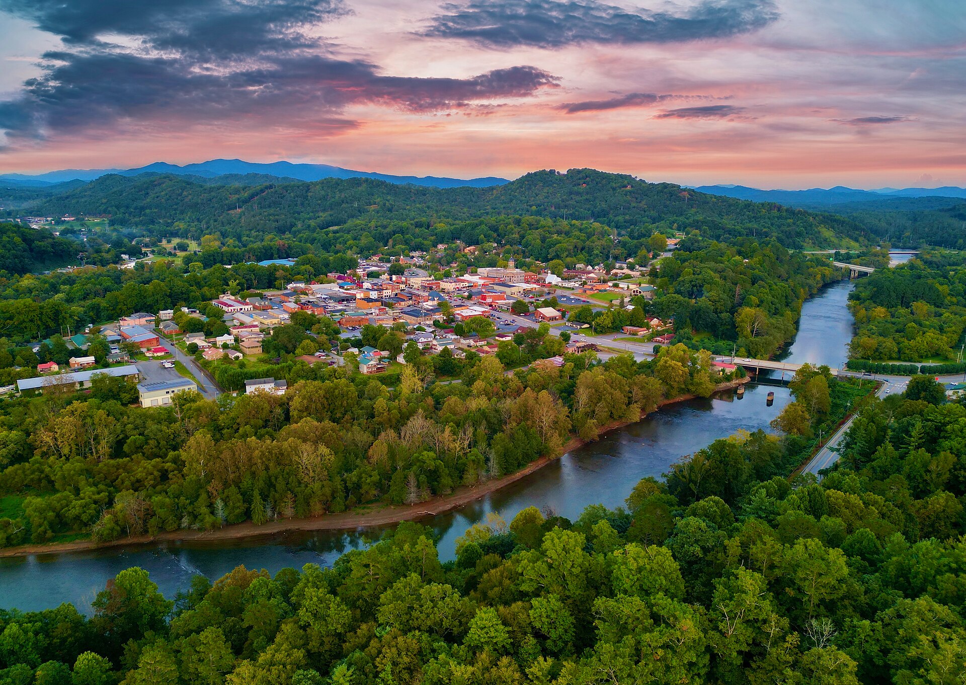 Murphy, N.C. next to the Hiwassee River on Sep. 15, 2022 — North Carolina