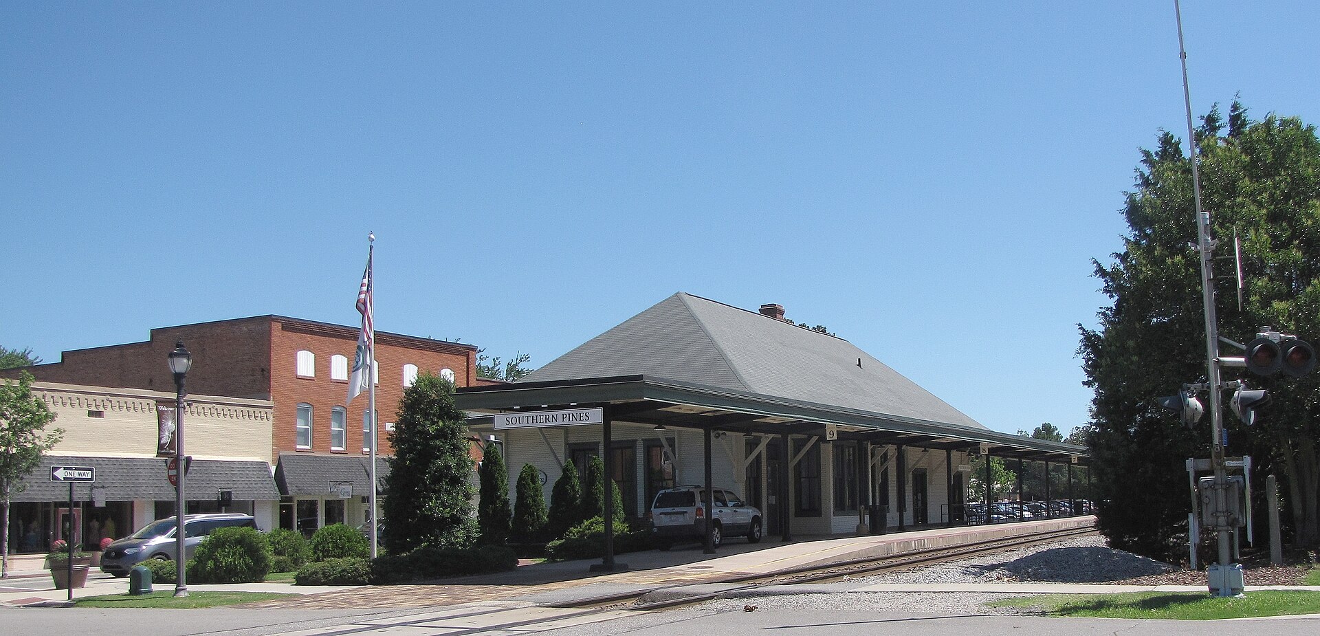 Amtrak Station in Southern Pines, North Carolina.