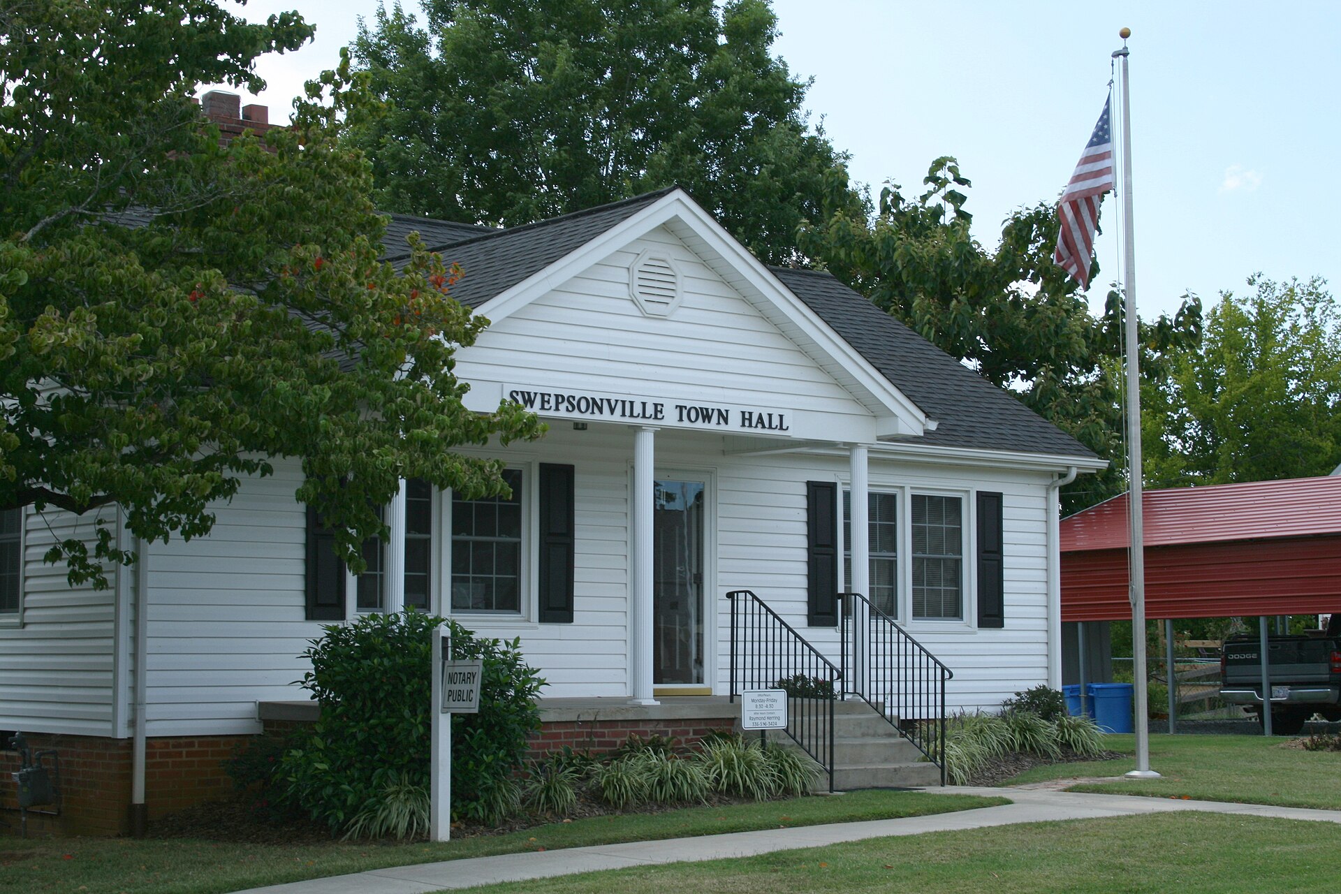 Swepsonville, North Carolina town hall.