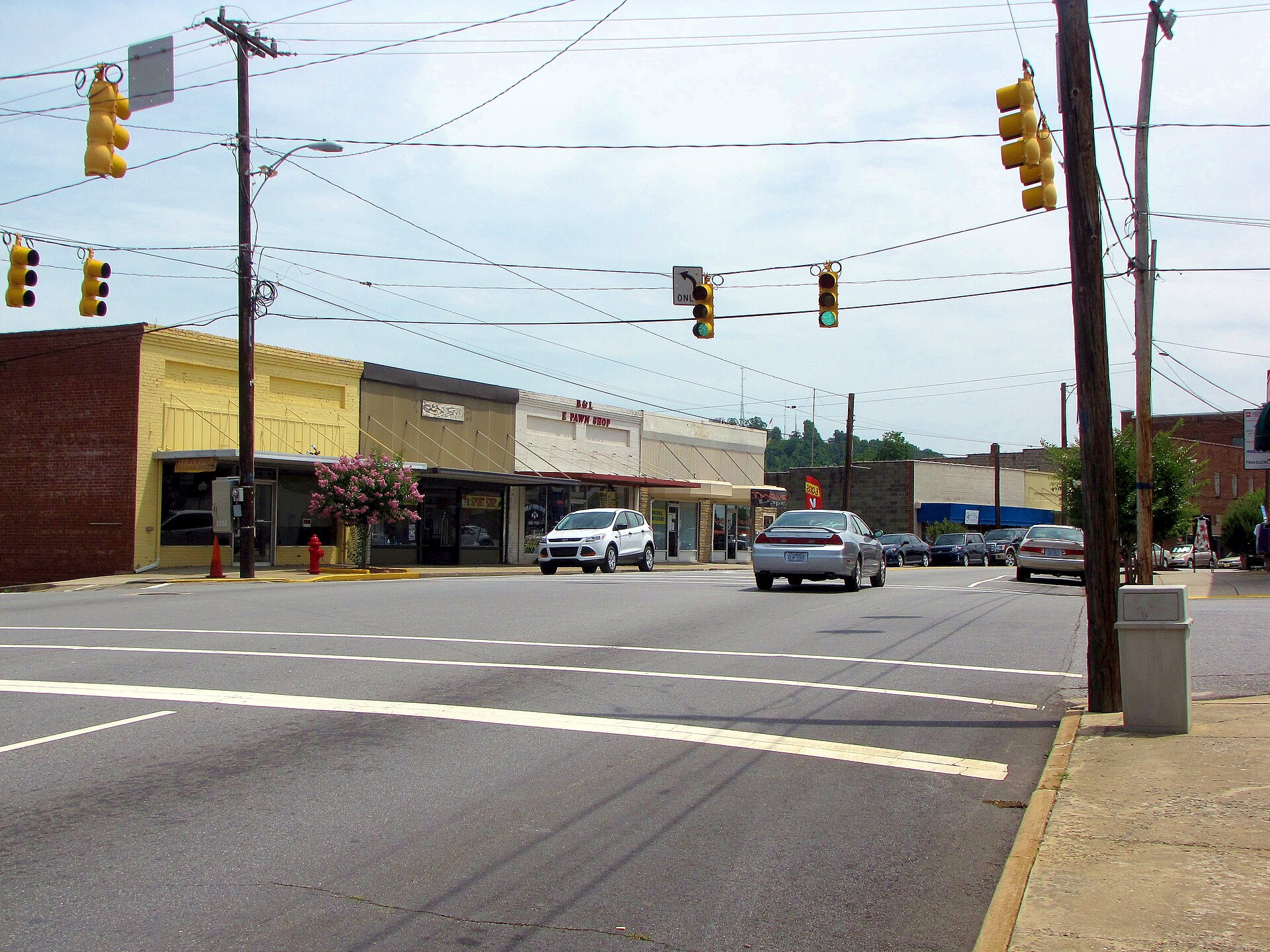 Main Street in Taylorsville, North Carolina.