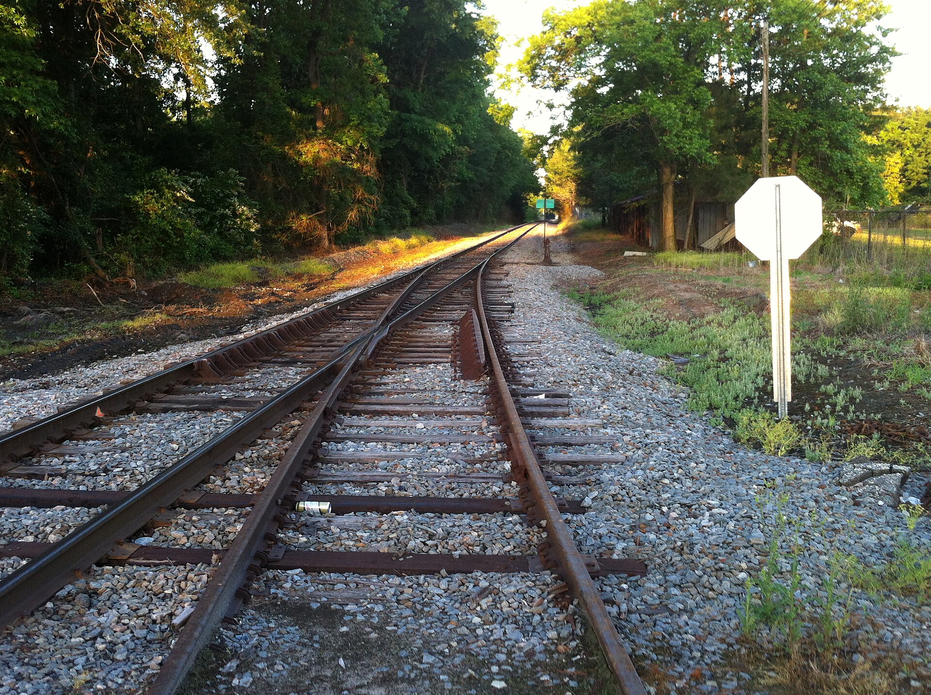 Warsaw, NC May 2014 , I like how the stop sign faces trackside approach. — North Carolina