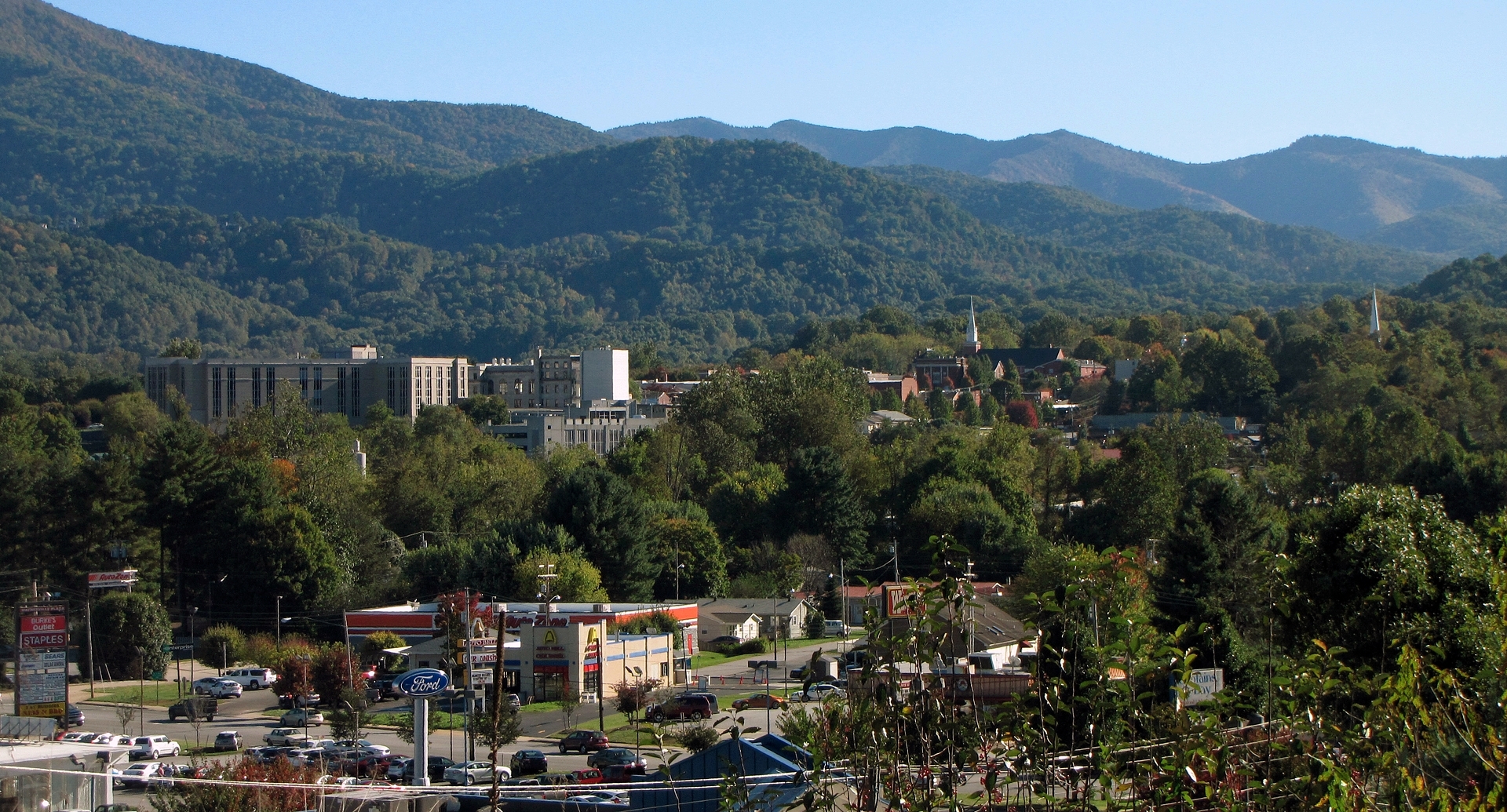 Downtown Waynesville, North Carolina in October 2013