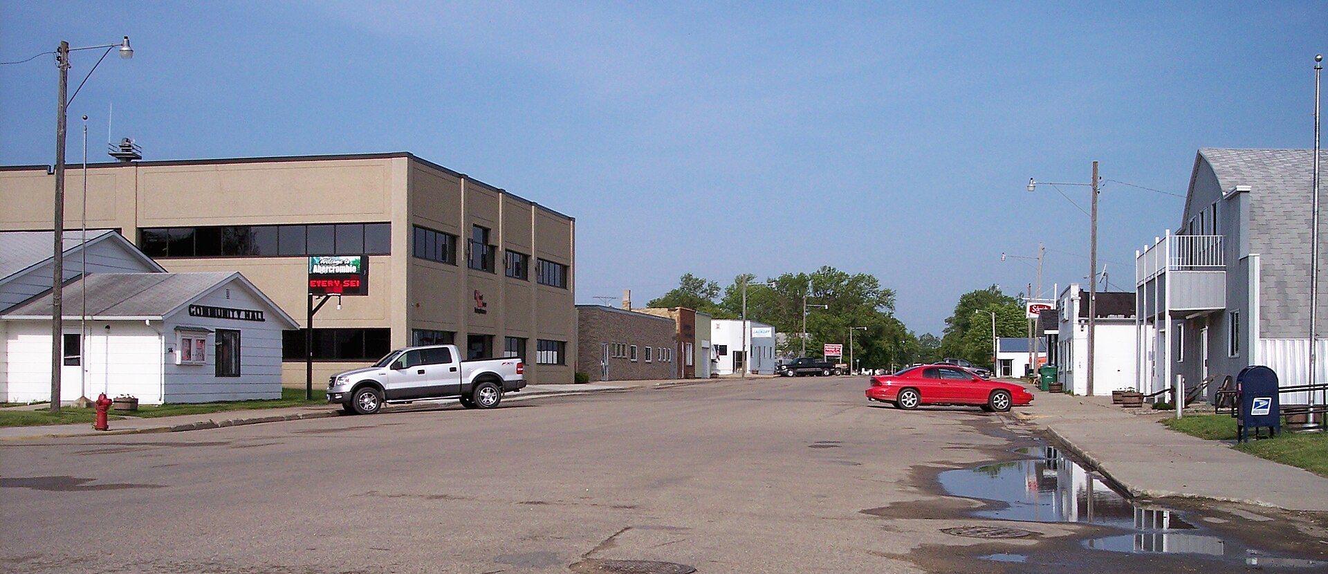 Street scene in Abercrombie, North Dakota