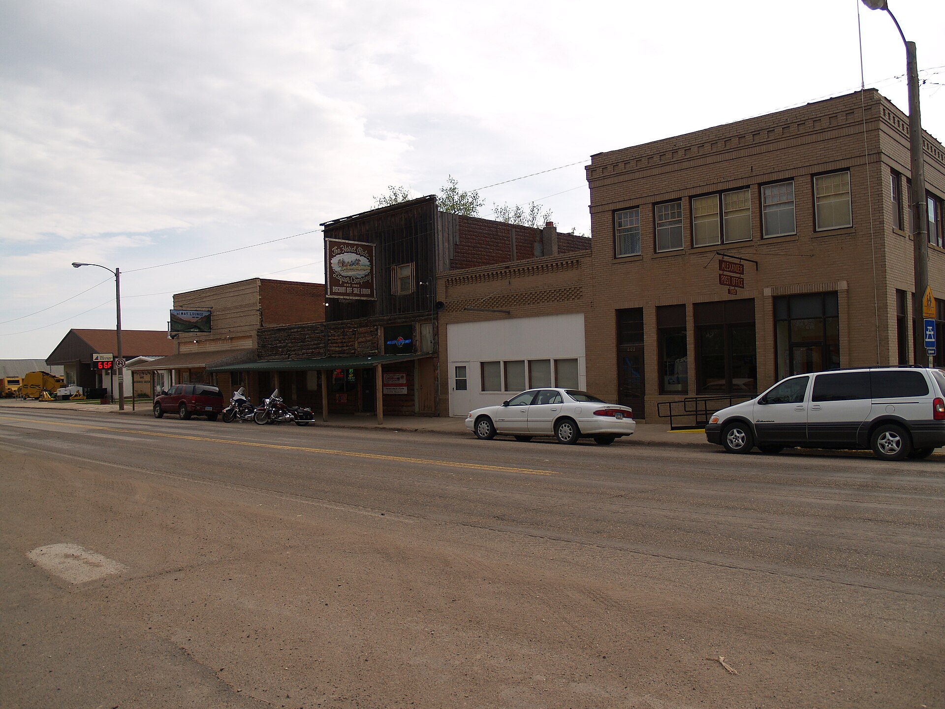 Downtown w:Alexander, North Dakota