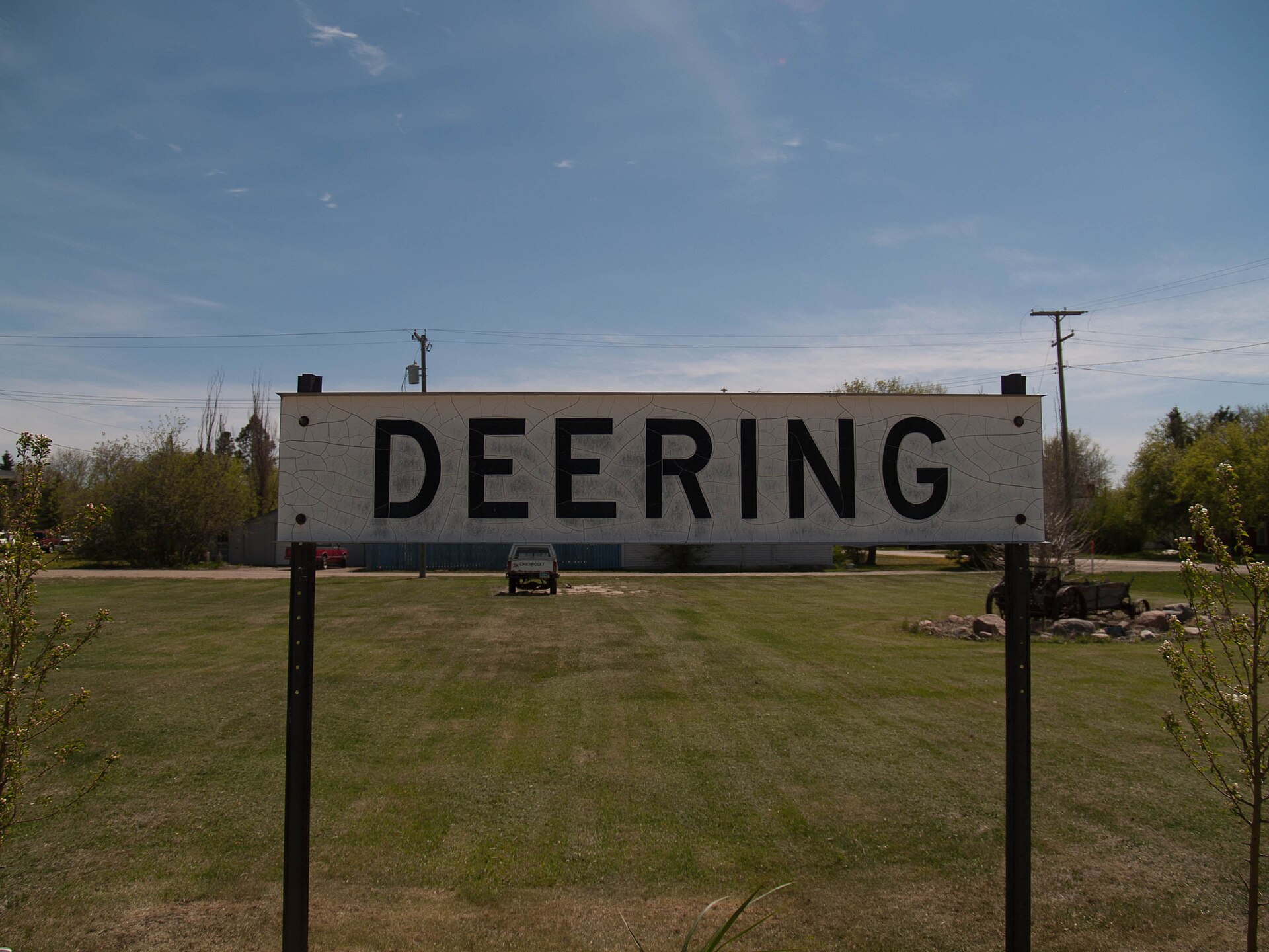 Deering sign in Deering, North Dakota