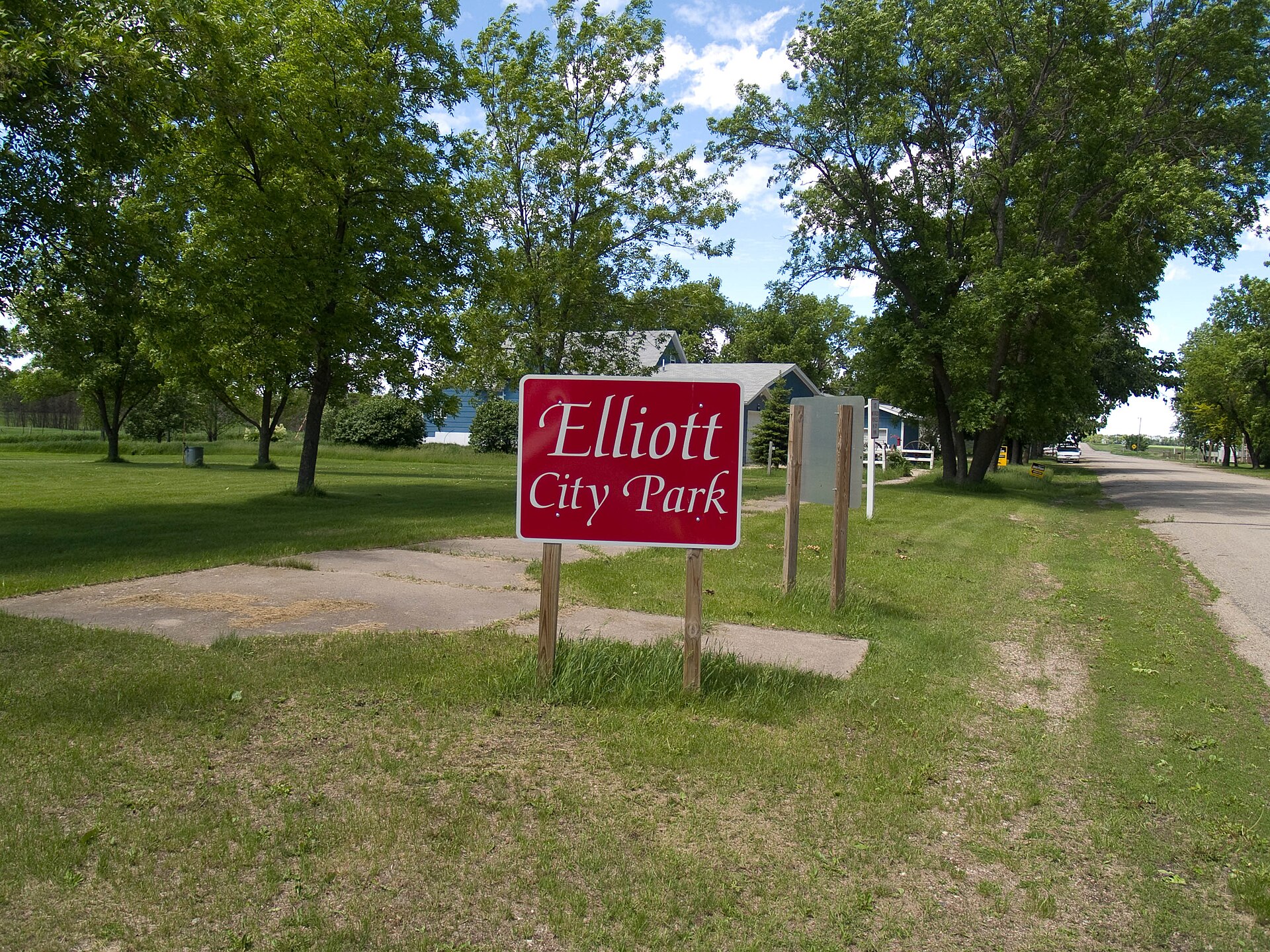 Park landscape in Elliott, North Dakota