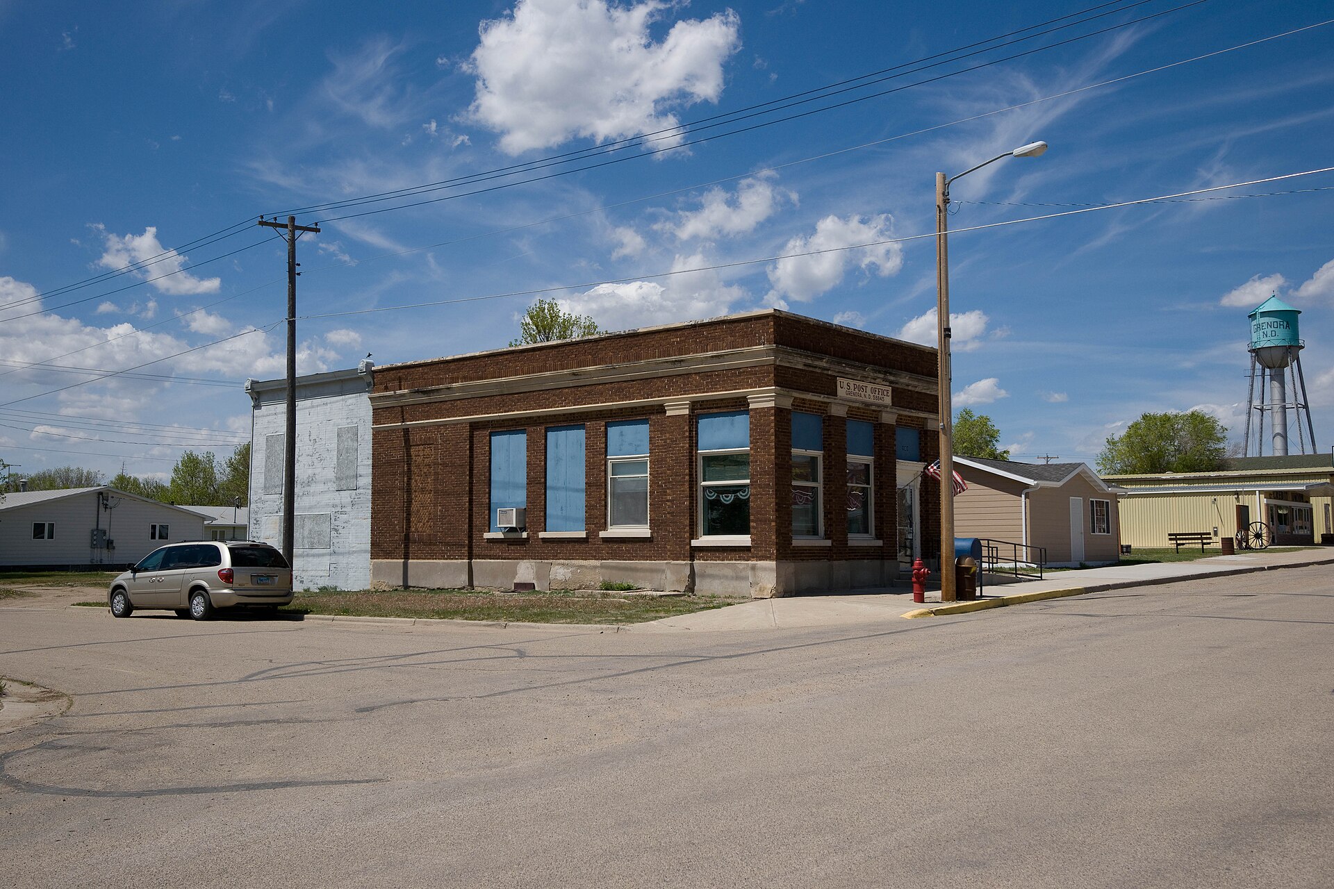 A street in Grenora, North Dakota.