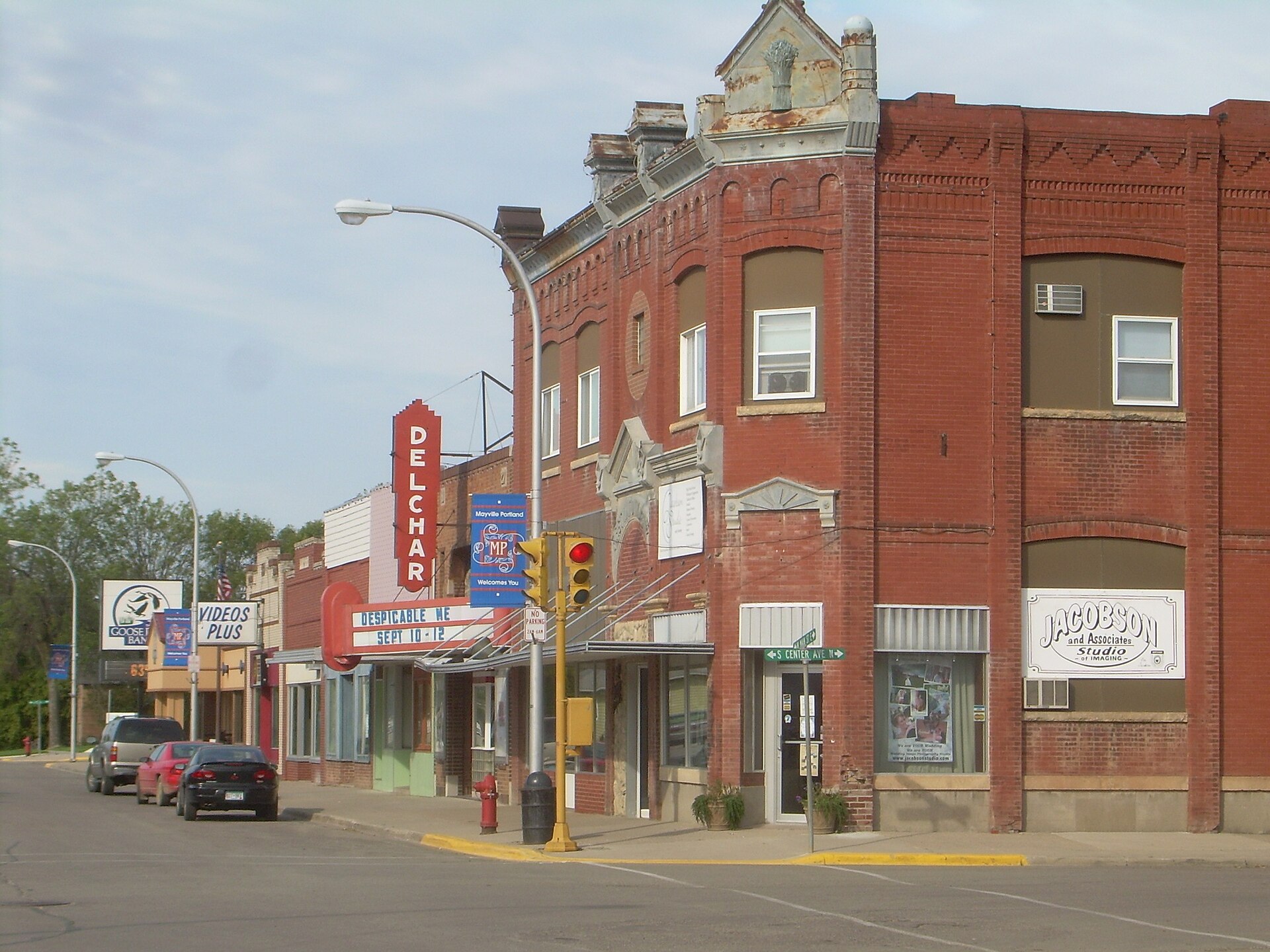 Downtown streets in Mayville, North Dakota