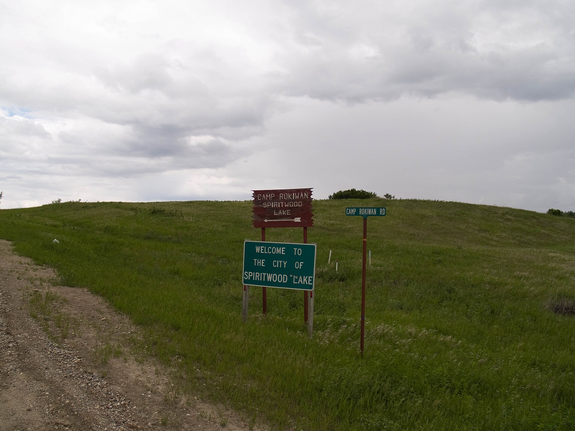 Sign in Spiritwood Lake, North Dakota