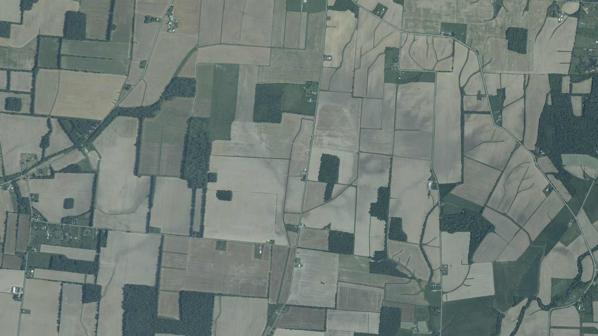 Aerial view of land around Clark, Ohio