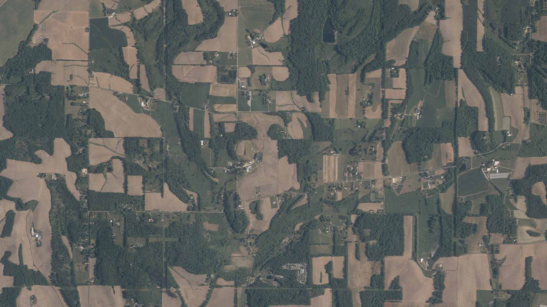 Aerial view of land around West, Ohio
