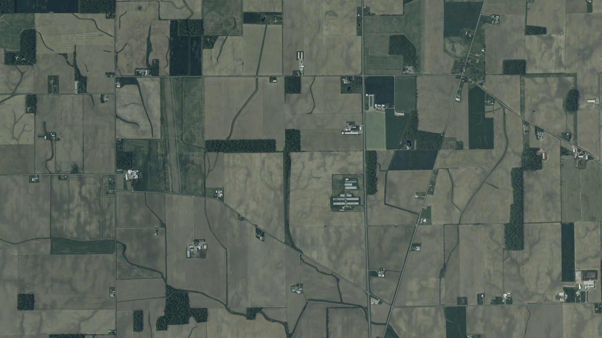 Aerial view of land around York, Ohio