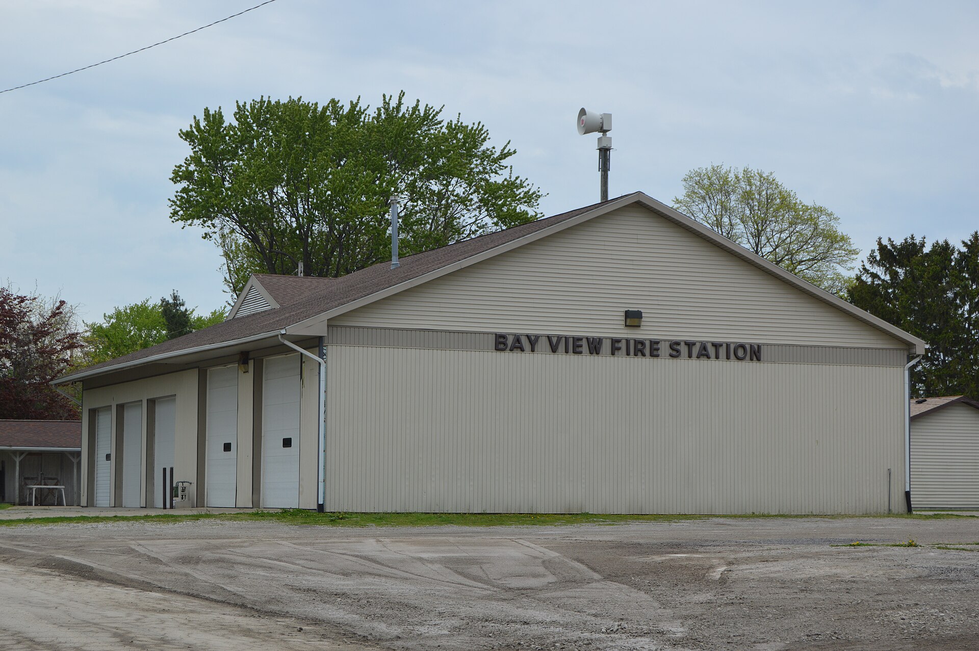 Front of the Bay View Fire Department, located at 2312 Comanche Trail in Bay View, Ohio, United States. It was built in 1989.
