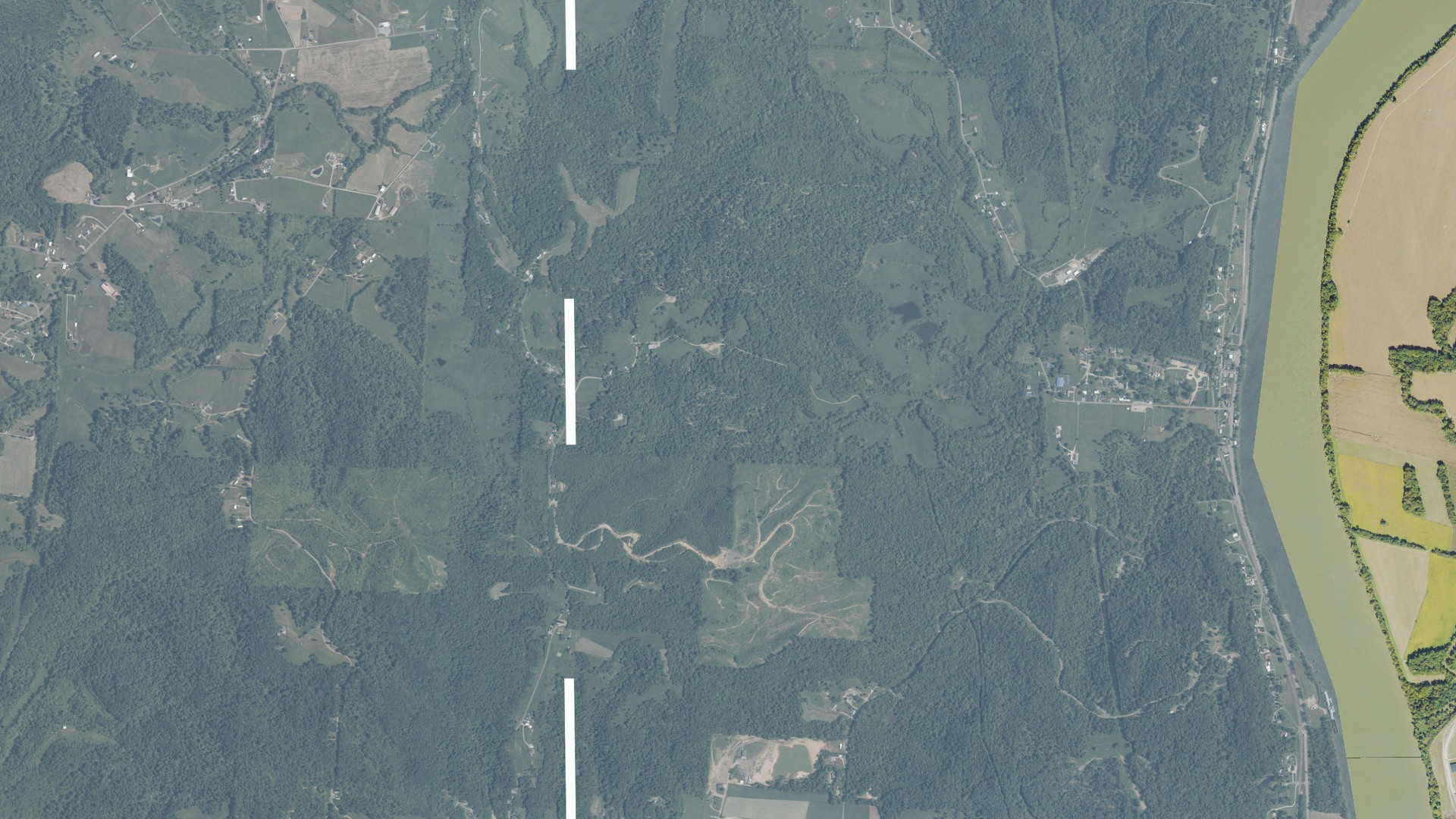 Aerial view of land around Addison, Ohio