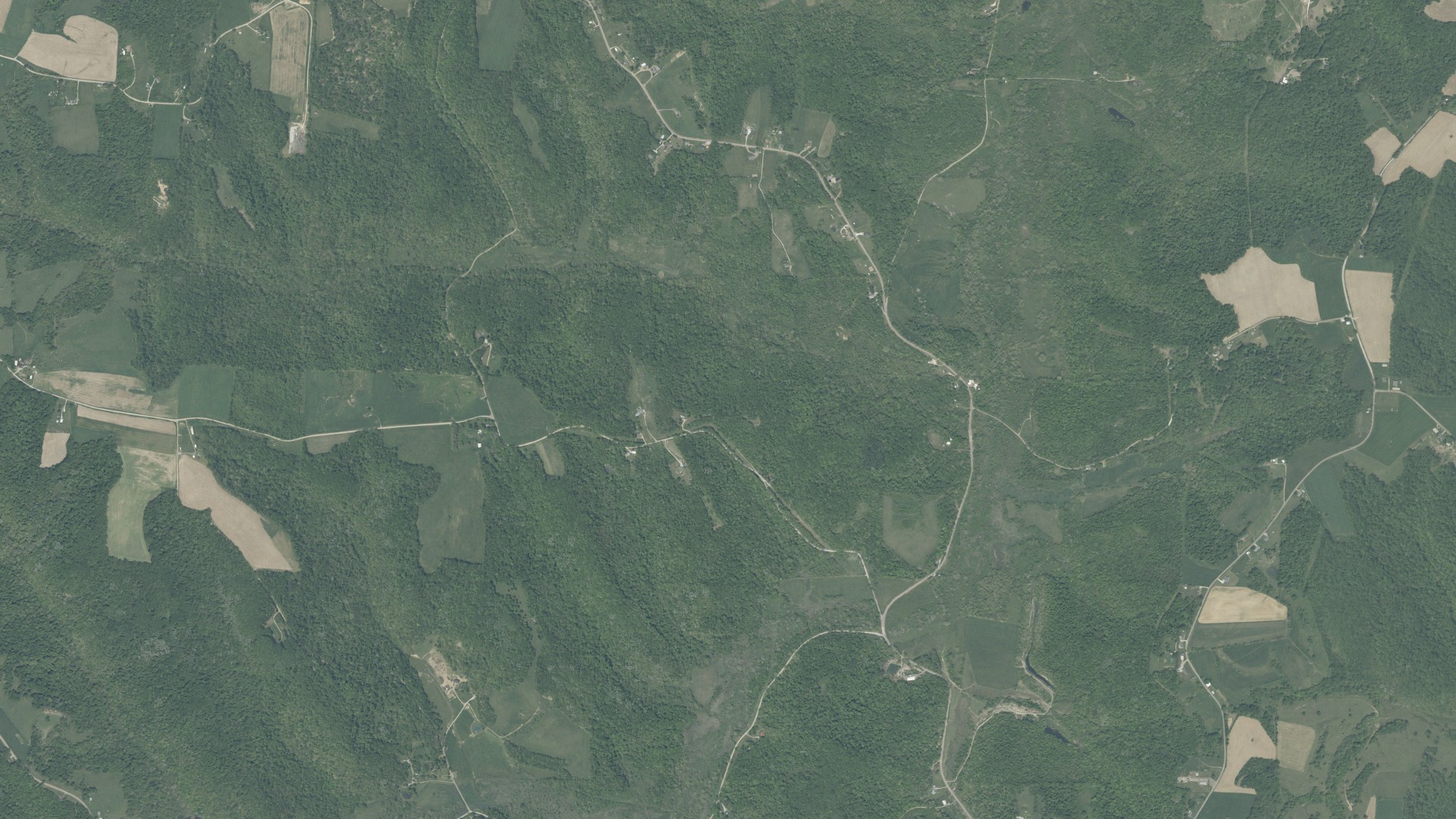 Aerial view of land around Knox, Ohio