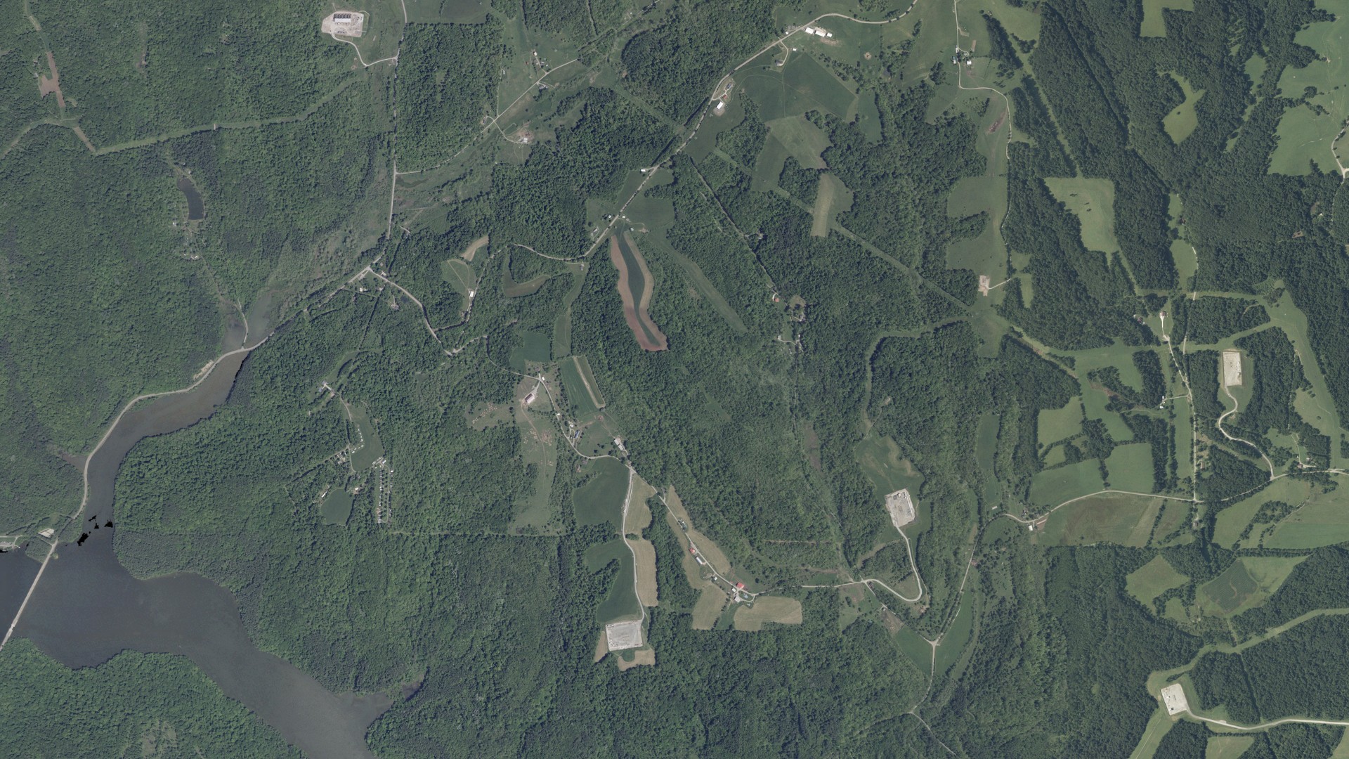 Aerial view of land around Nottingham, Ohio