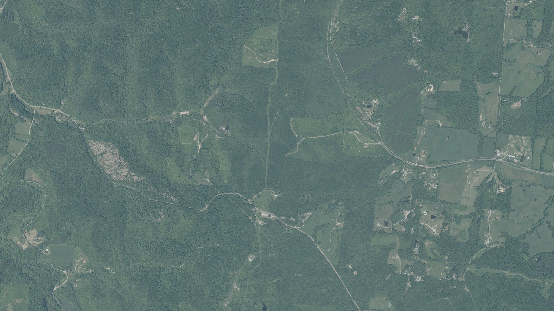 Aerial view of land around Washington, Ohio