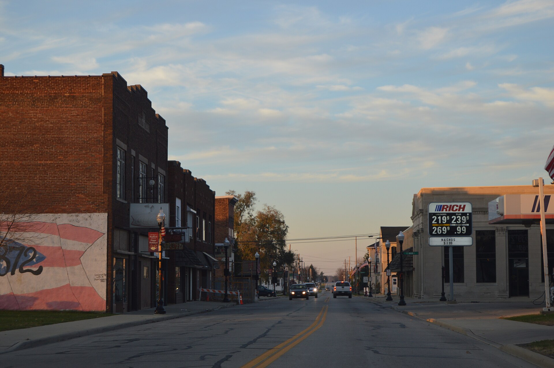 Looking northward on Miami Avenue (State Route 721) just south of the Main Street intersection in Bradford, Ohio, United States.
