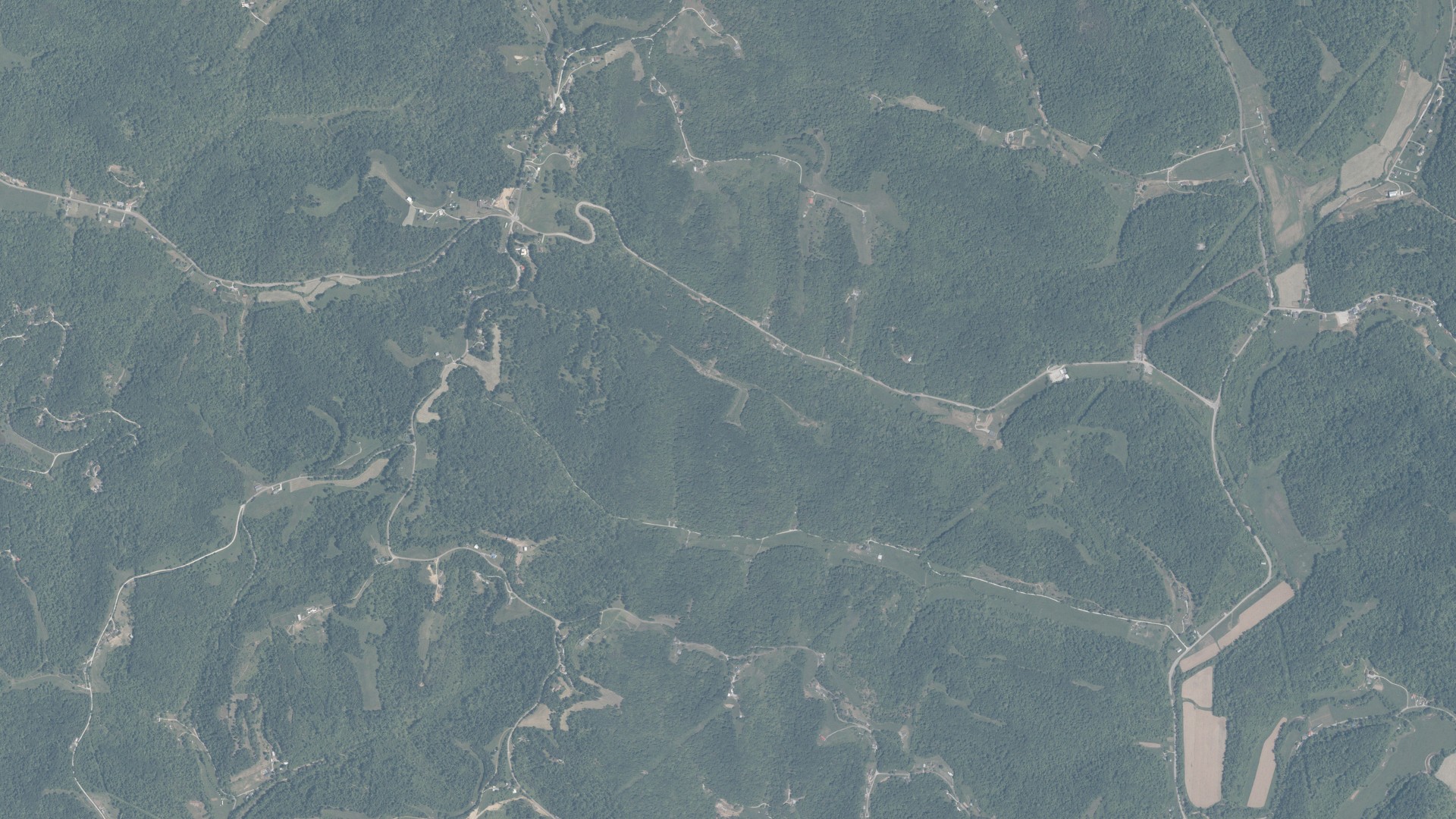 Aerial view of land around Windsor, Ohio