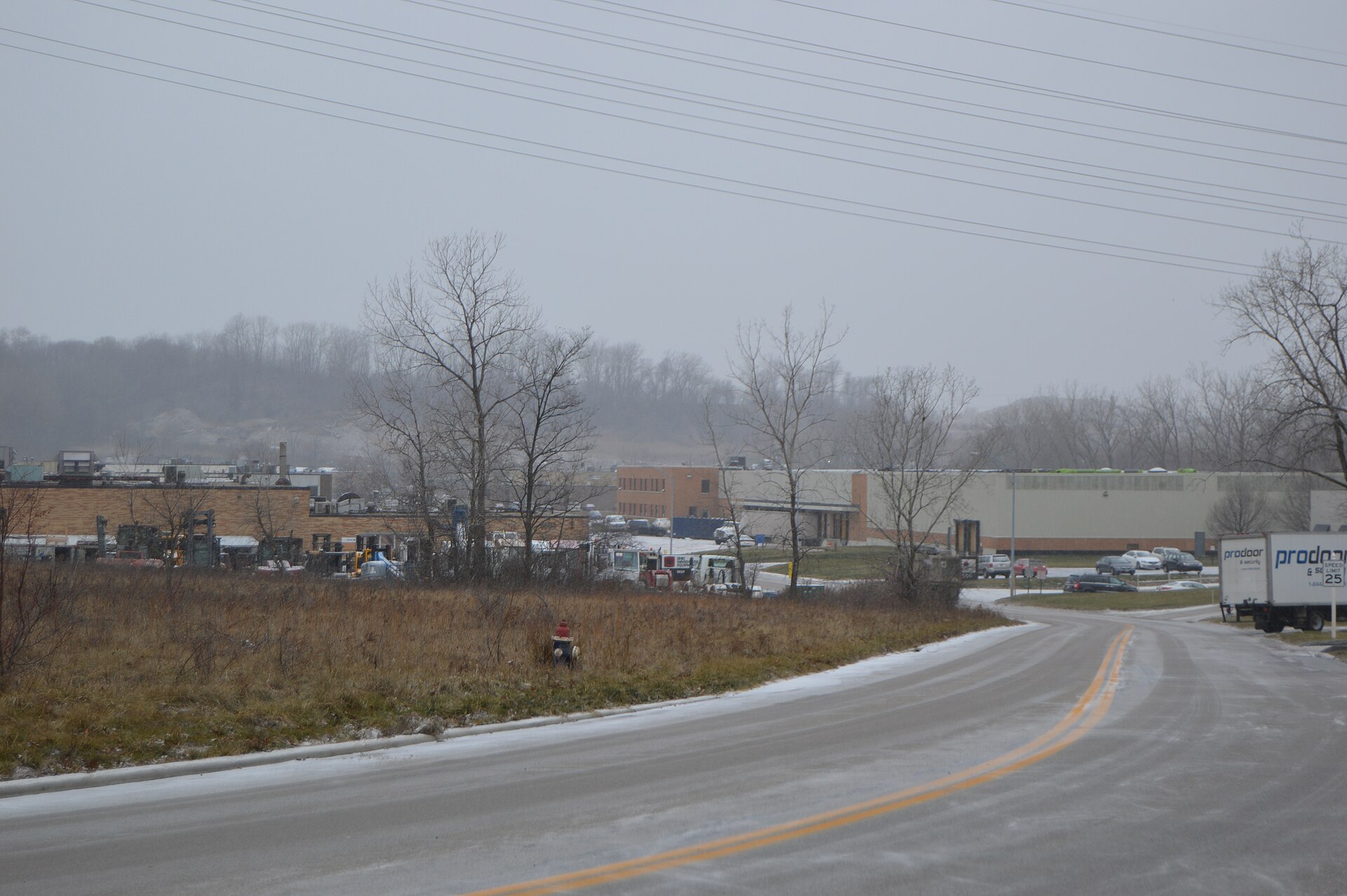 Warehouses on Valley Belt Road in Brooklyn Heights, Ohio, United States.