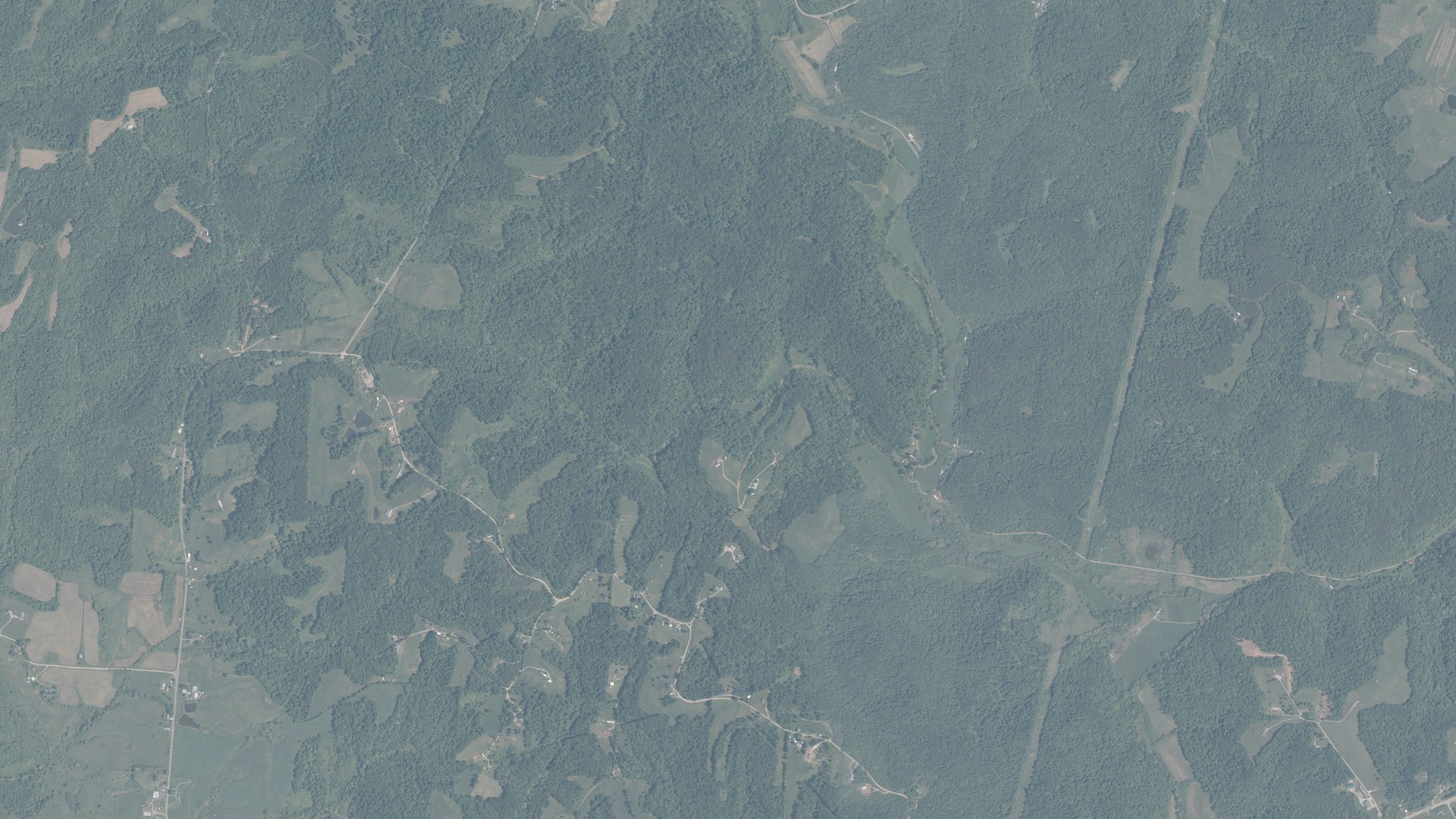 Aerial view of land around Orange, Ohio