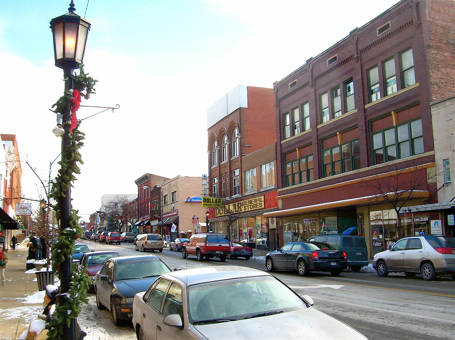 Downtown streets in Cambridge, Ohio