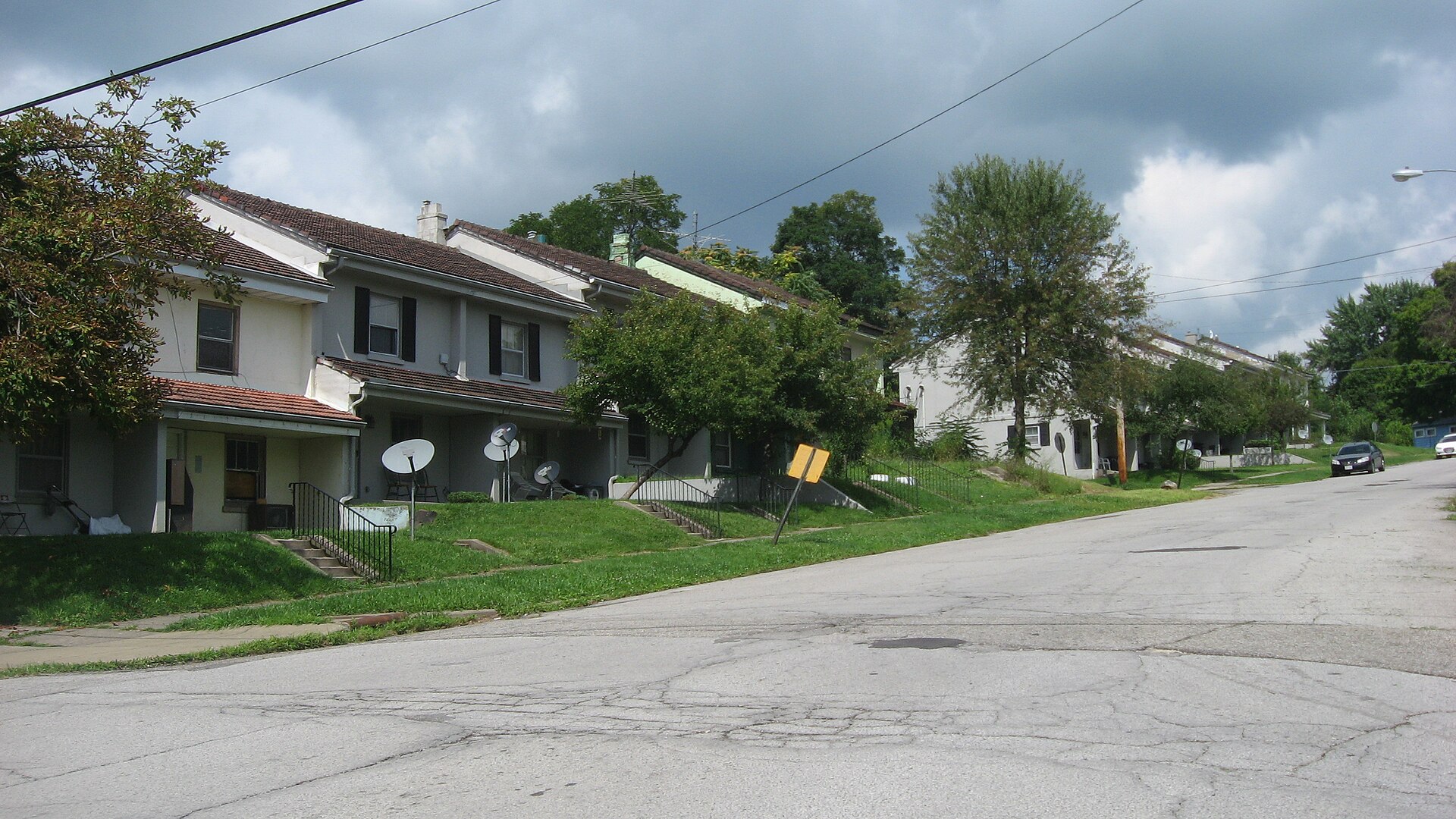 Houses on the northern side of Jackson Street east of the Chambers Street intersection in Campbell, Ohio, United States.