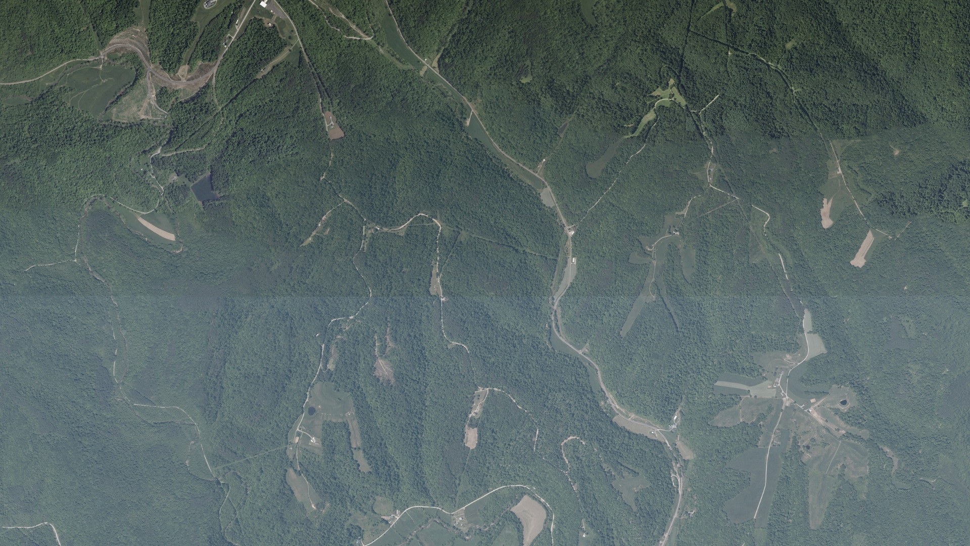 Aerial view of land around Washington, Ohio
