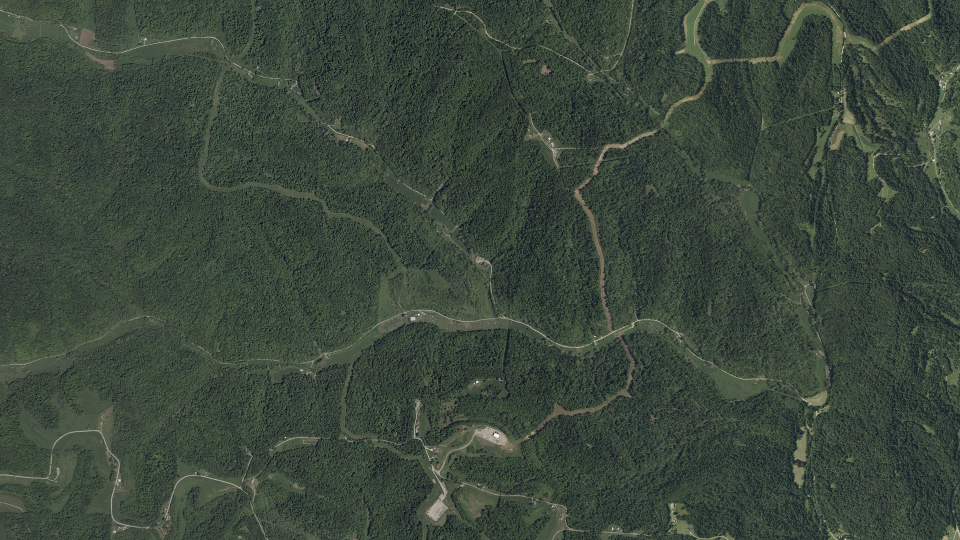 Aerial view of land around Wayne, Ohio