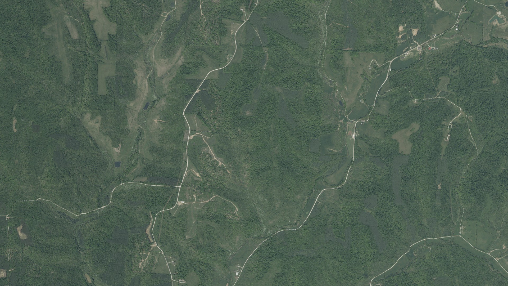 Aerial view of land around Sharon, Ohio