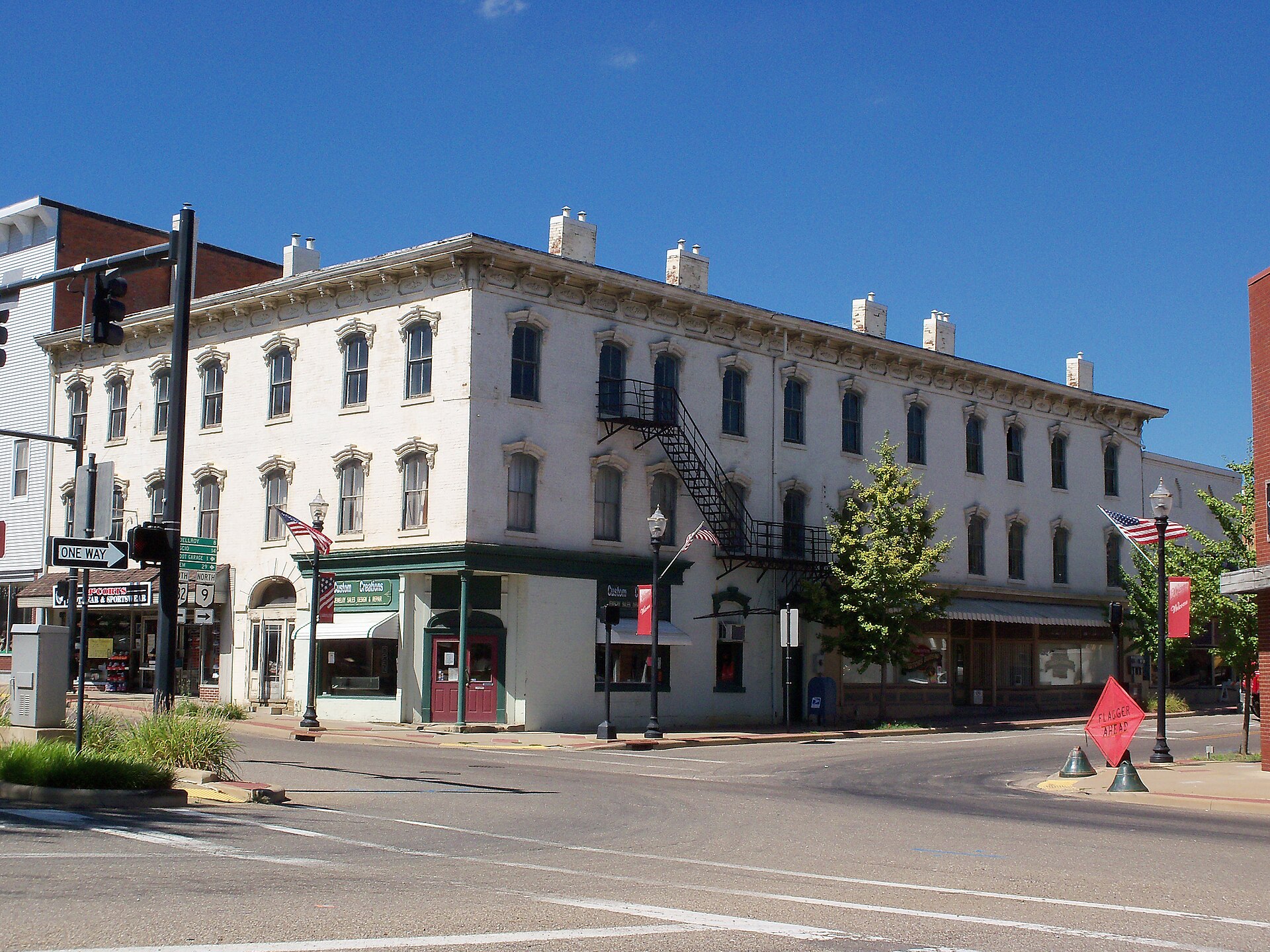 Van Horn Building, a building on the National Register of Historic Places in Carroll County, Ohio. — Carrollton, Ohio