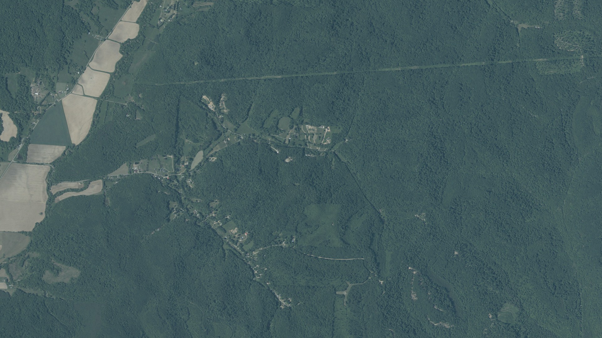 Aerial view of land around Harrison, Ohio