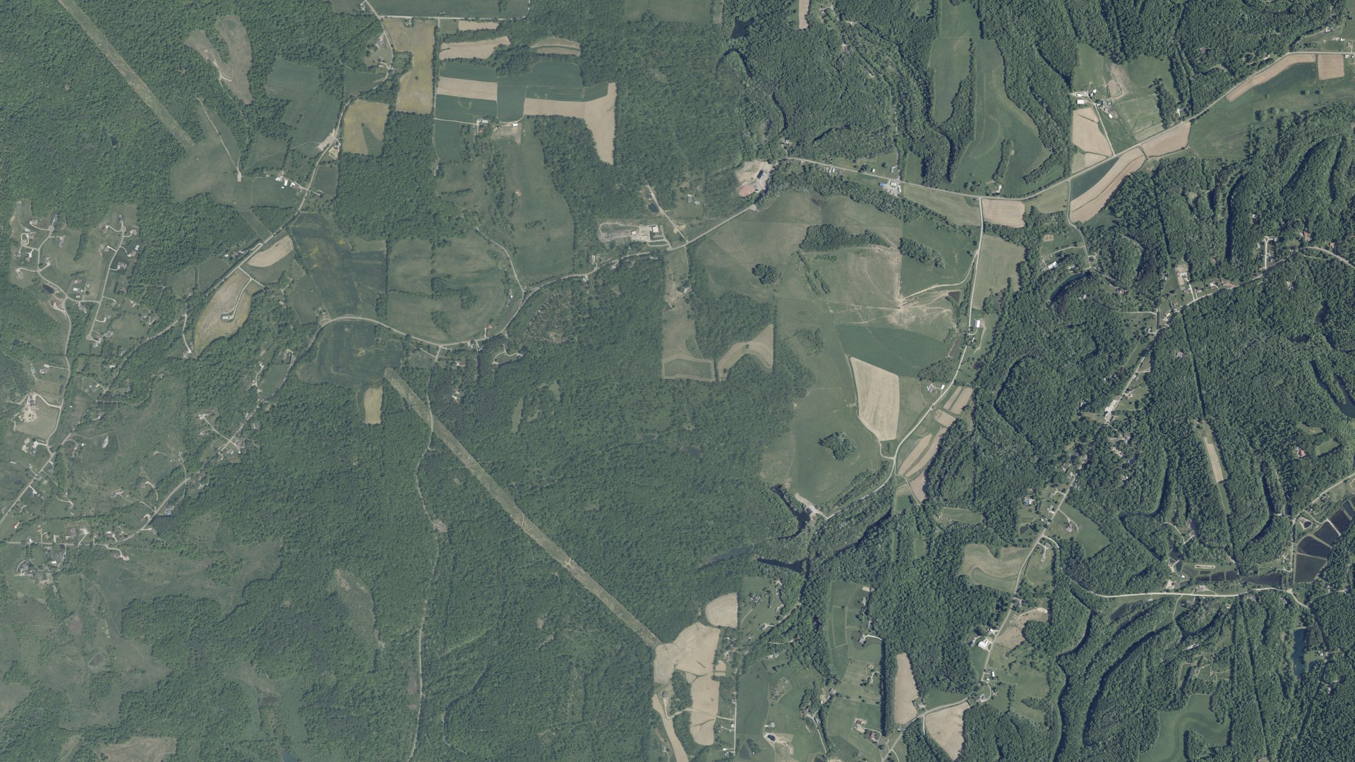 Aerial view of land around Fairfield, Ohio