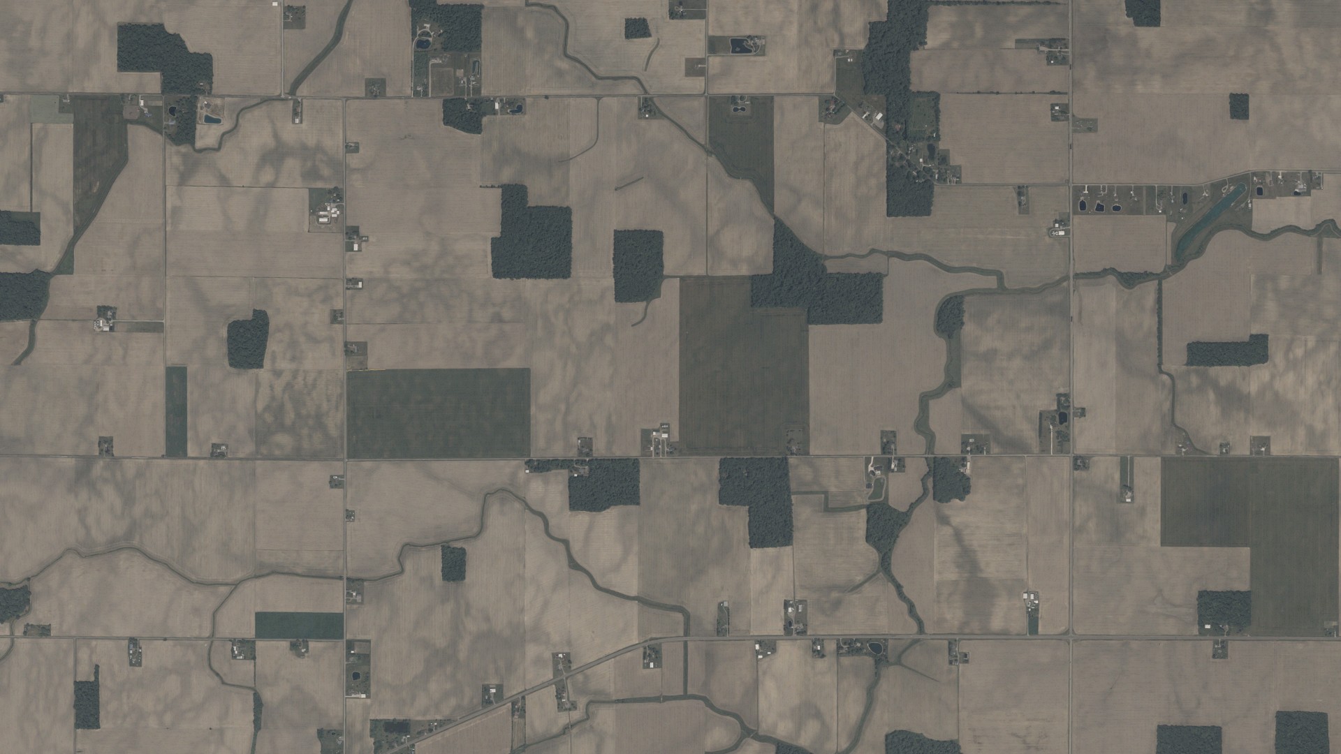 Aerial view of land around Harrison, Ohio