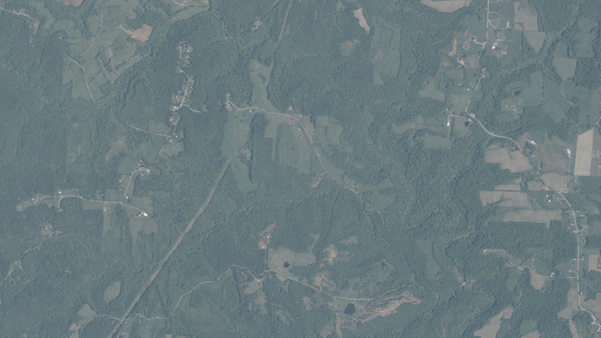 Natural-color aerial photograph of land around Decatur, Ohio