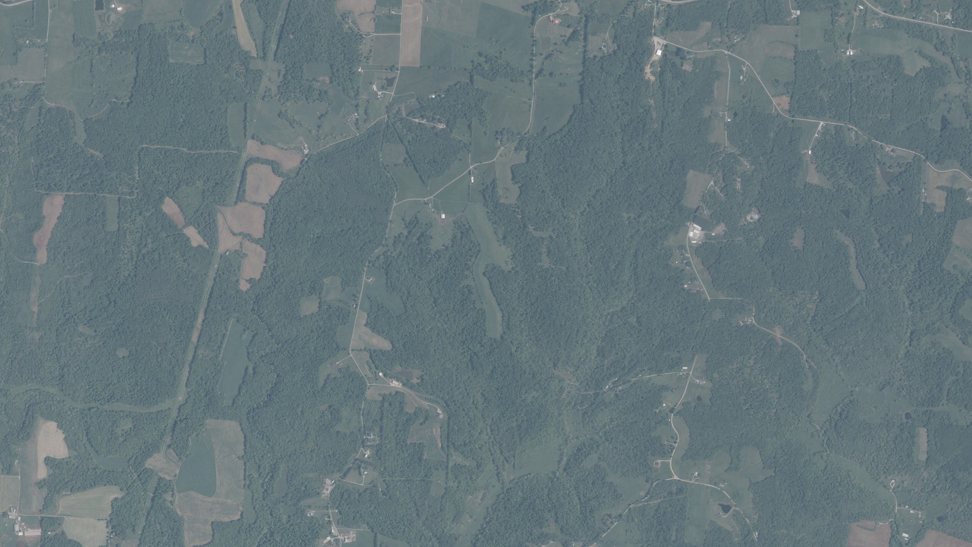 Natural-color aerial photograph of land around Fairfield, Ohio