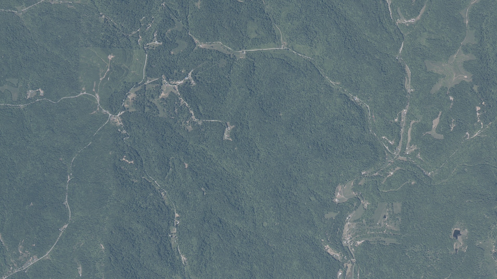 Aerial view of land around Newport, Ohio