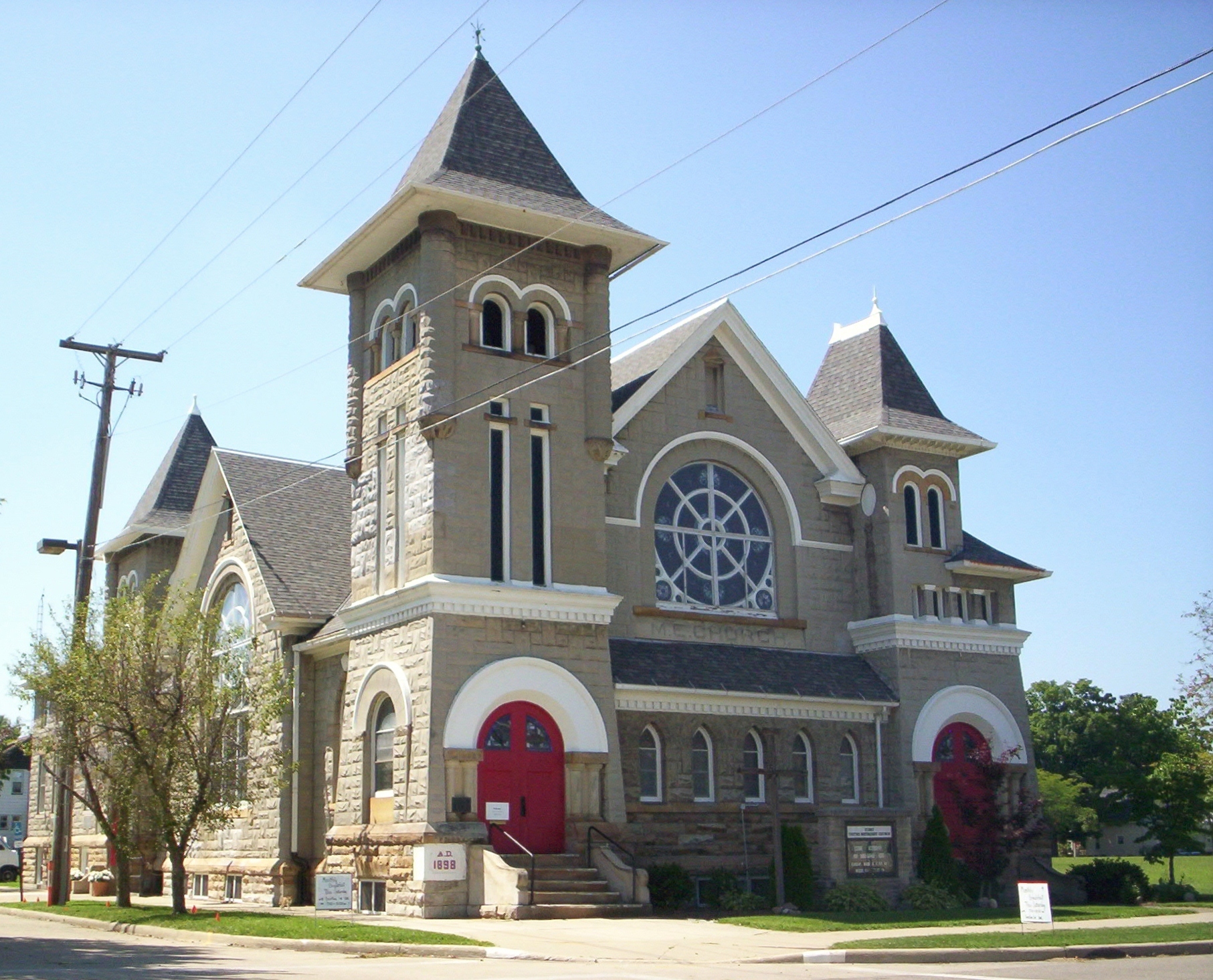National Register of Historic Places Methodist Episcopal Church at the intersection of Thoman Street (Ohio 61) and Union Street in Crestline, Ohio, United States. It has been on the NRHP since October 27, 1978.