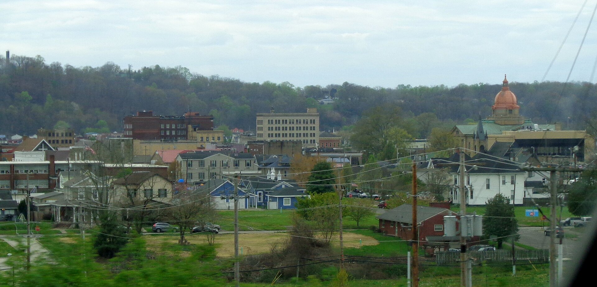 Downtown Ironton, looking southwest from US-52 — Ohio