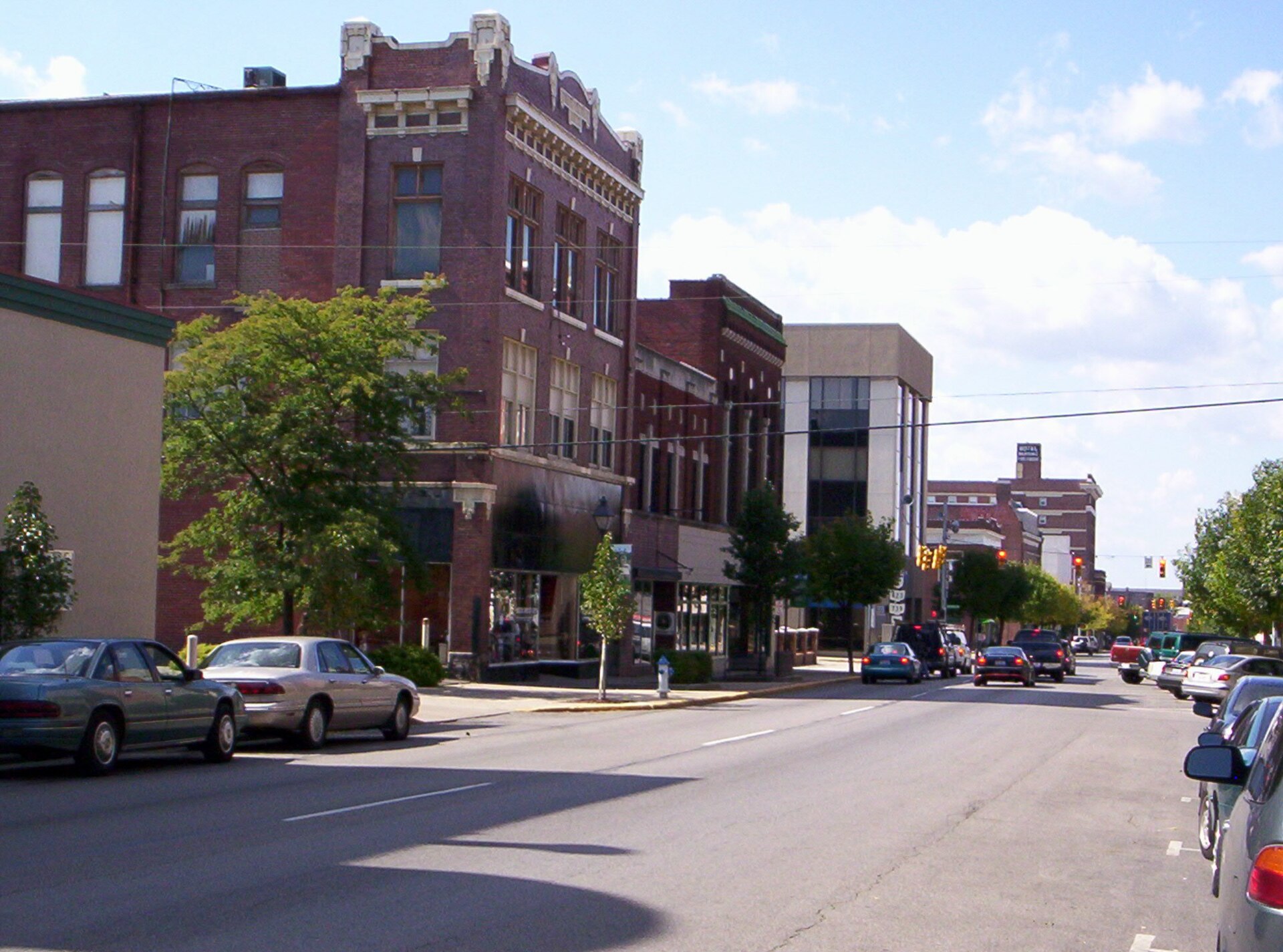 Downtown streets in Marion, Ohio