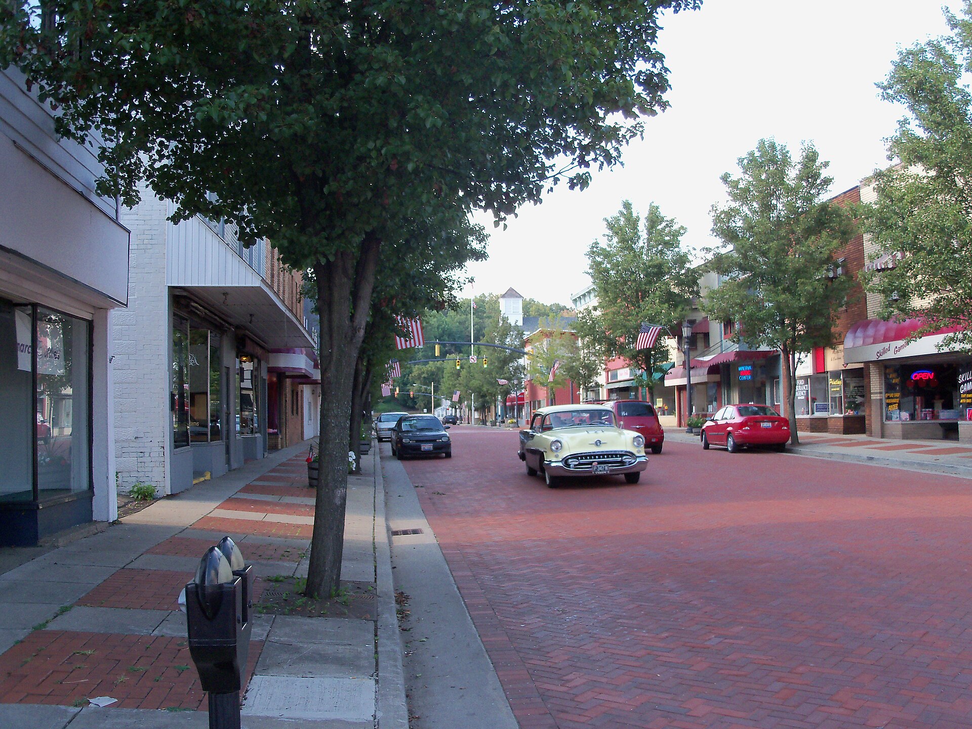 Market Street, downtown Minerva, Ohio.