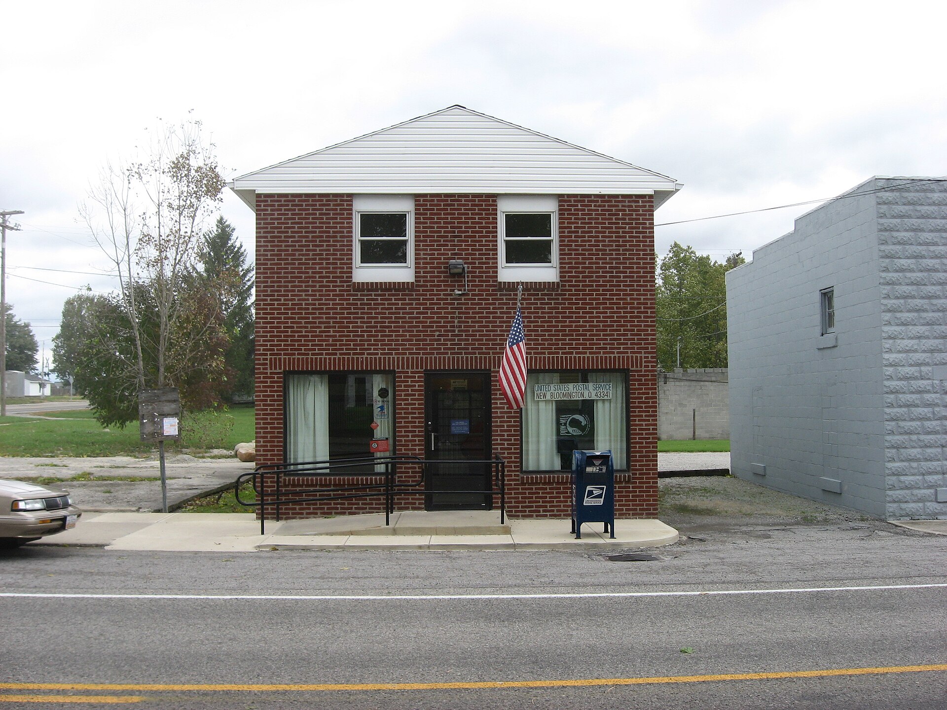 Post office in New Bloomington, Ohio, United States, located at 160 S. Main Street (State Route 95). ZIP Code is 43341.