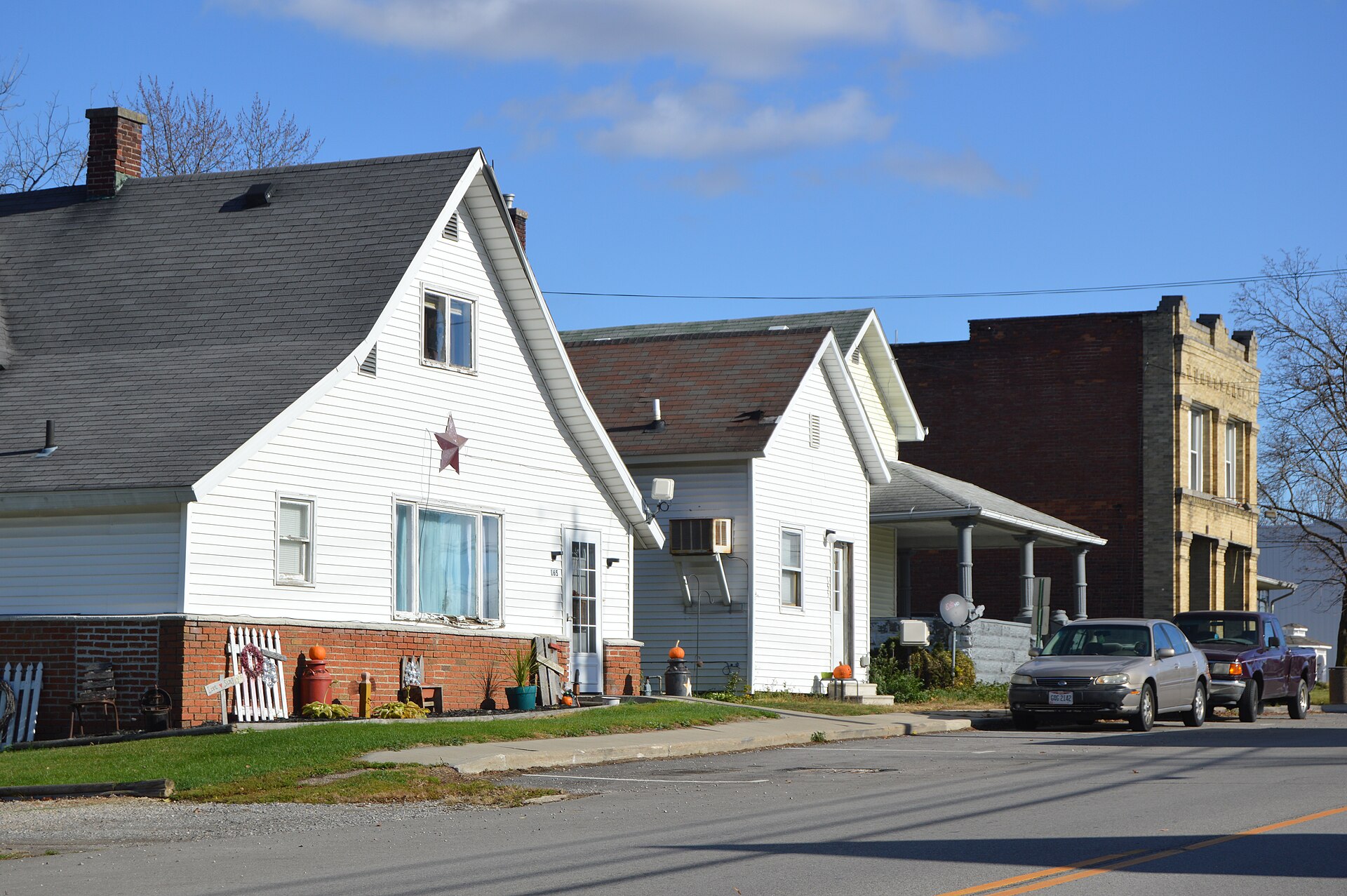 Northern side of Main Street (State Route 15) west of Water Street in Ney, Ohio, United States.