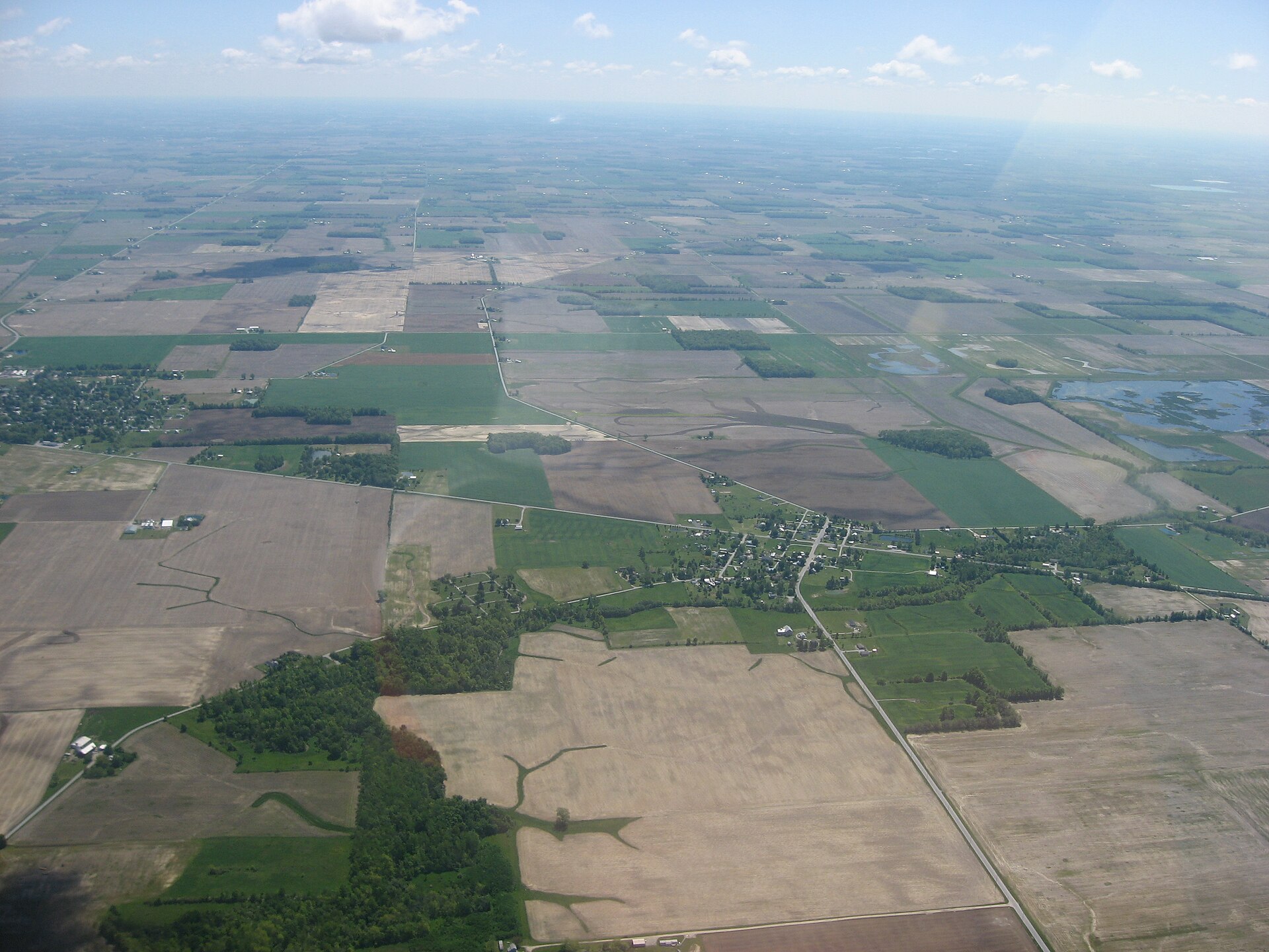 Aerial landscape in Patterson, Ohio