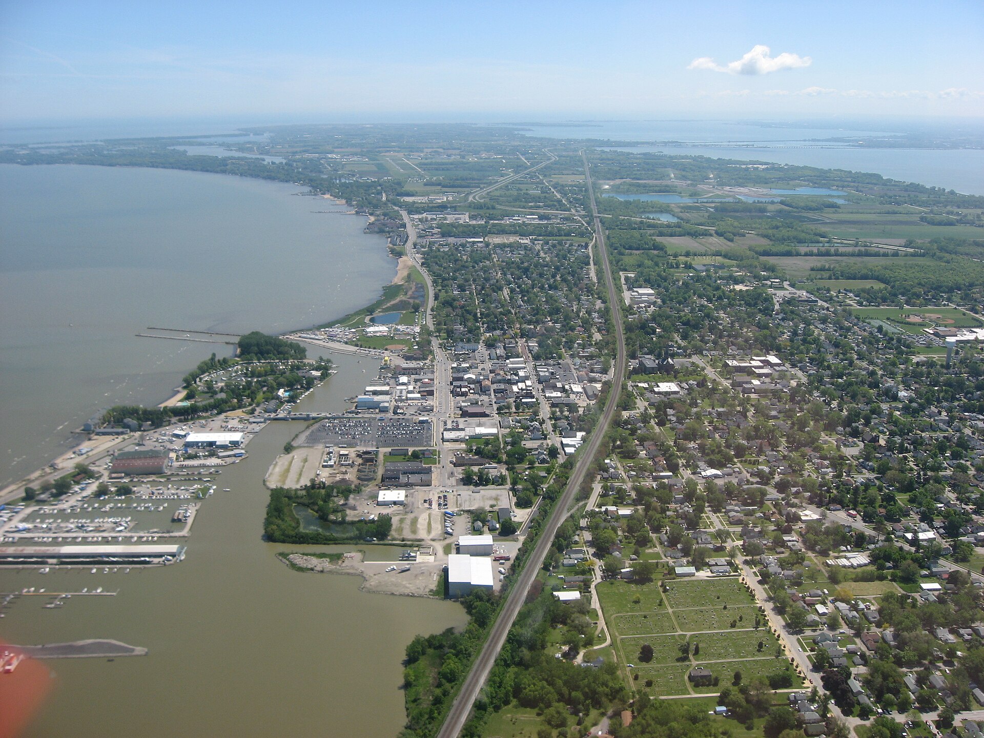 Downtown of Port Clinton, a Lake Erie port city and the county seat of Ottawa County, Ohio, United States.