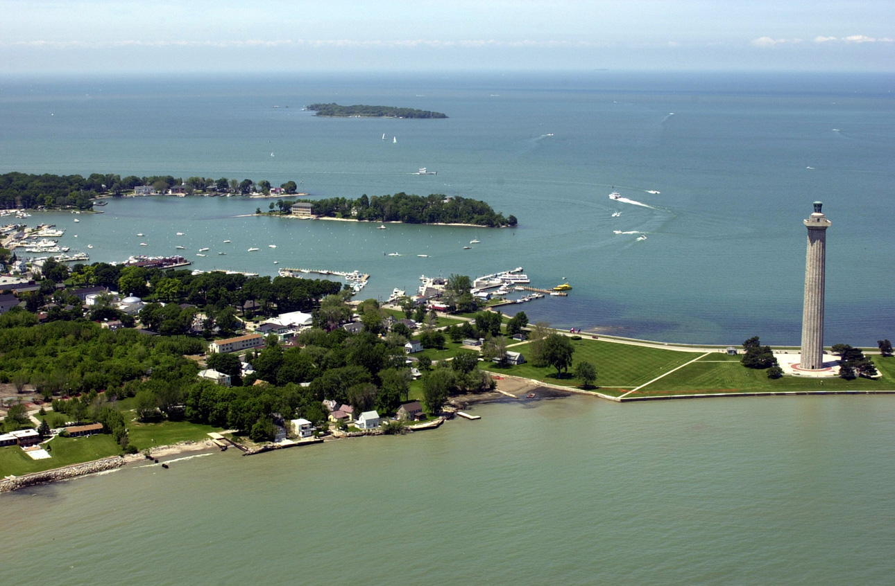 Perry's Victory and International Peace Memorial is located on Lake Erie in Ohio and was built to commemorate Commodore Oliver Perry's victory over the British in the 1813 Battle of Lake Erie. — Put-in-Bay, Ohio